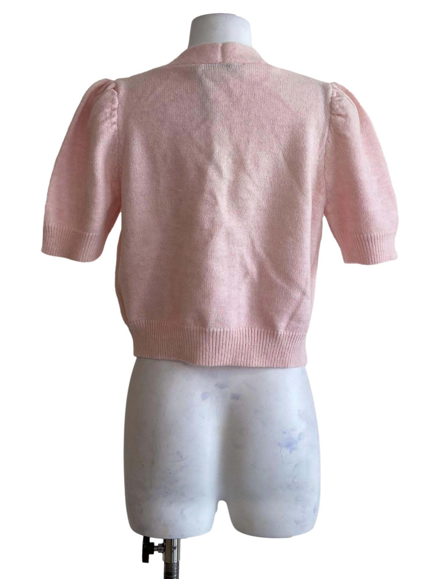 Blush Pink Button Down Knitted Cardigan