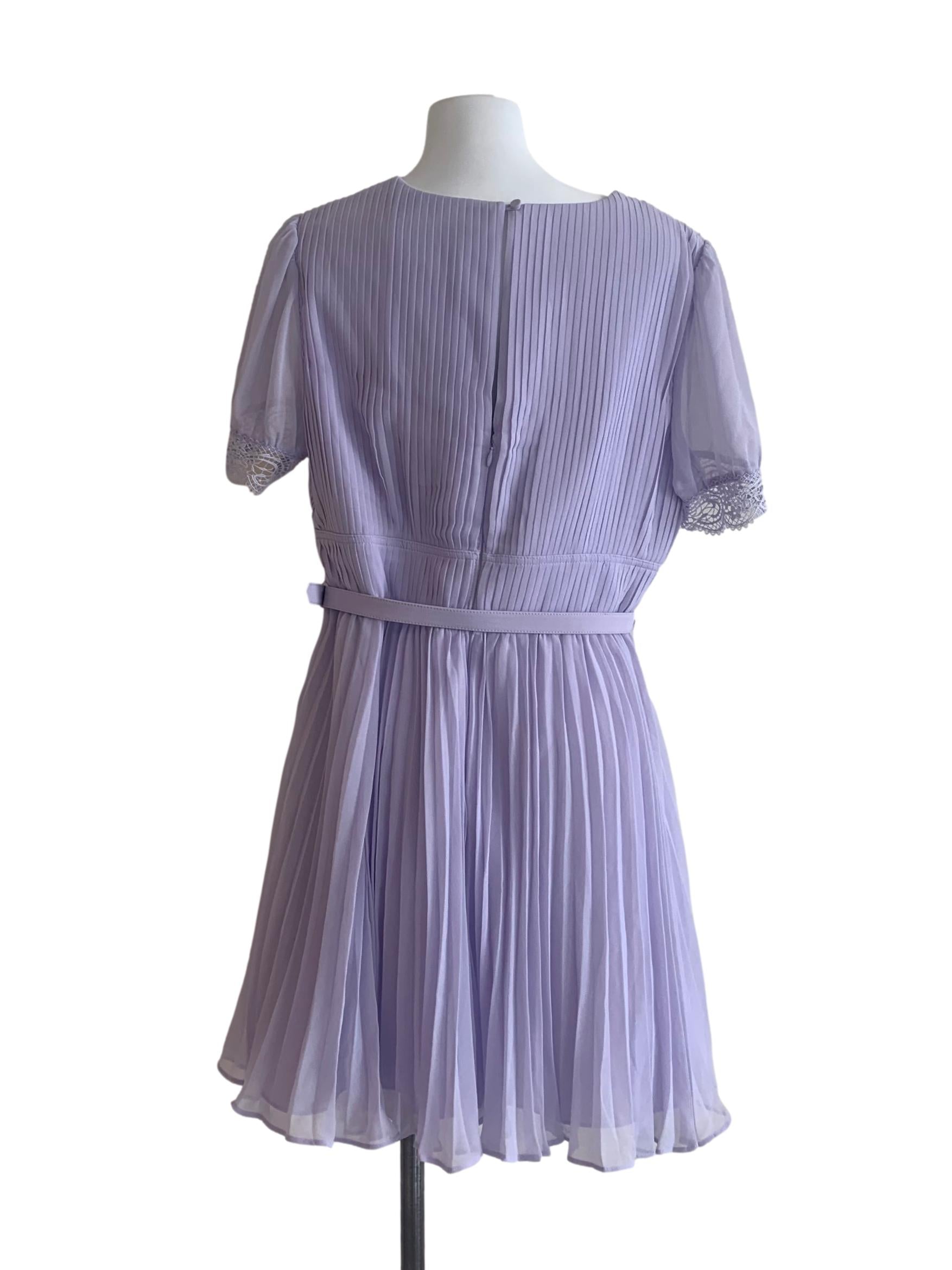 Periwinkle Purple Drop Waist Dress