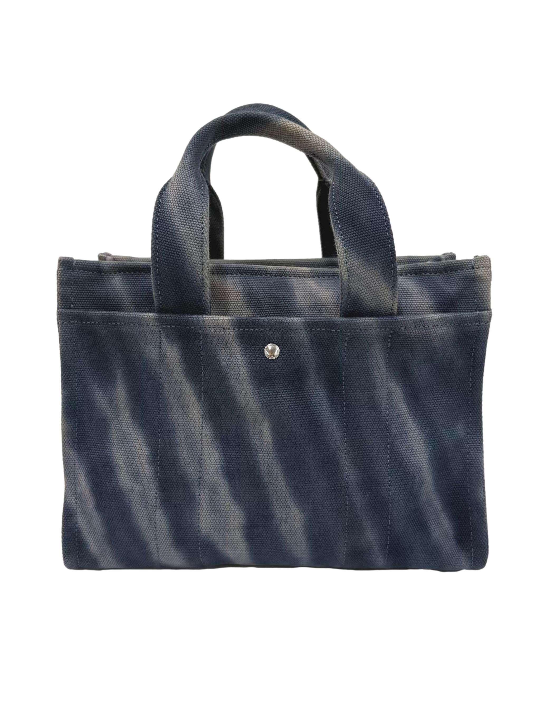 Blue Canvas Tie Dye Cargo Tote Bag CSN