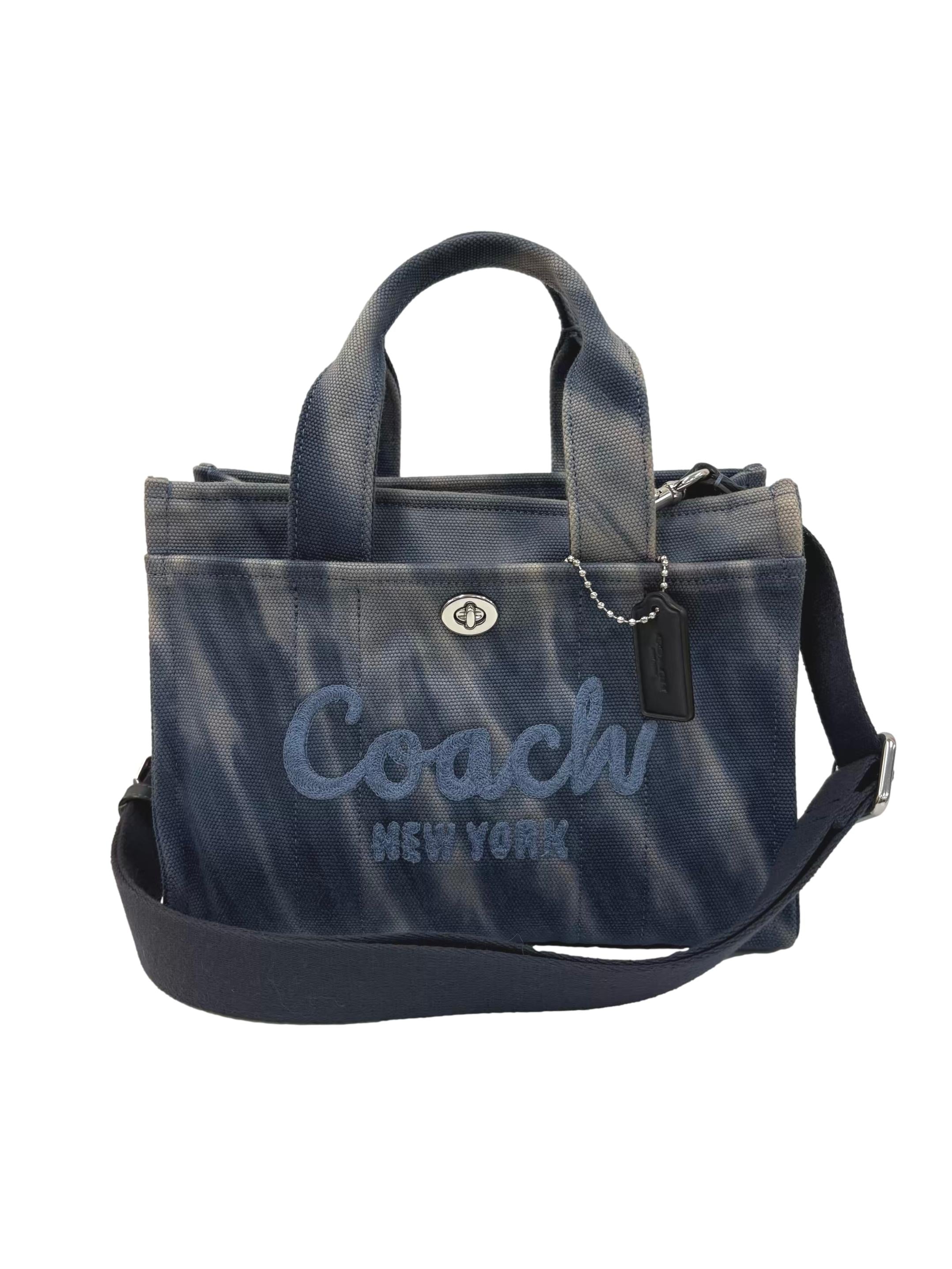 Blue Canvas Tie Dye Cargo Tote Bag CSN