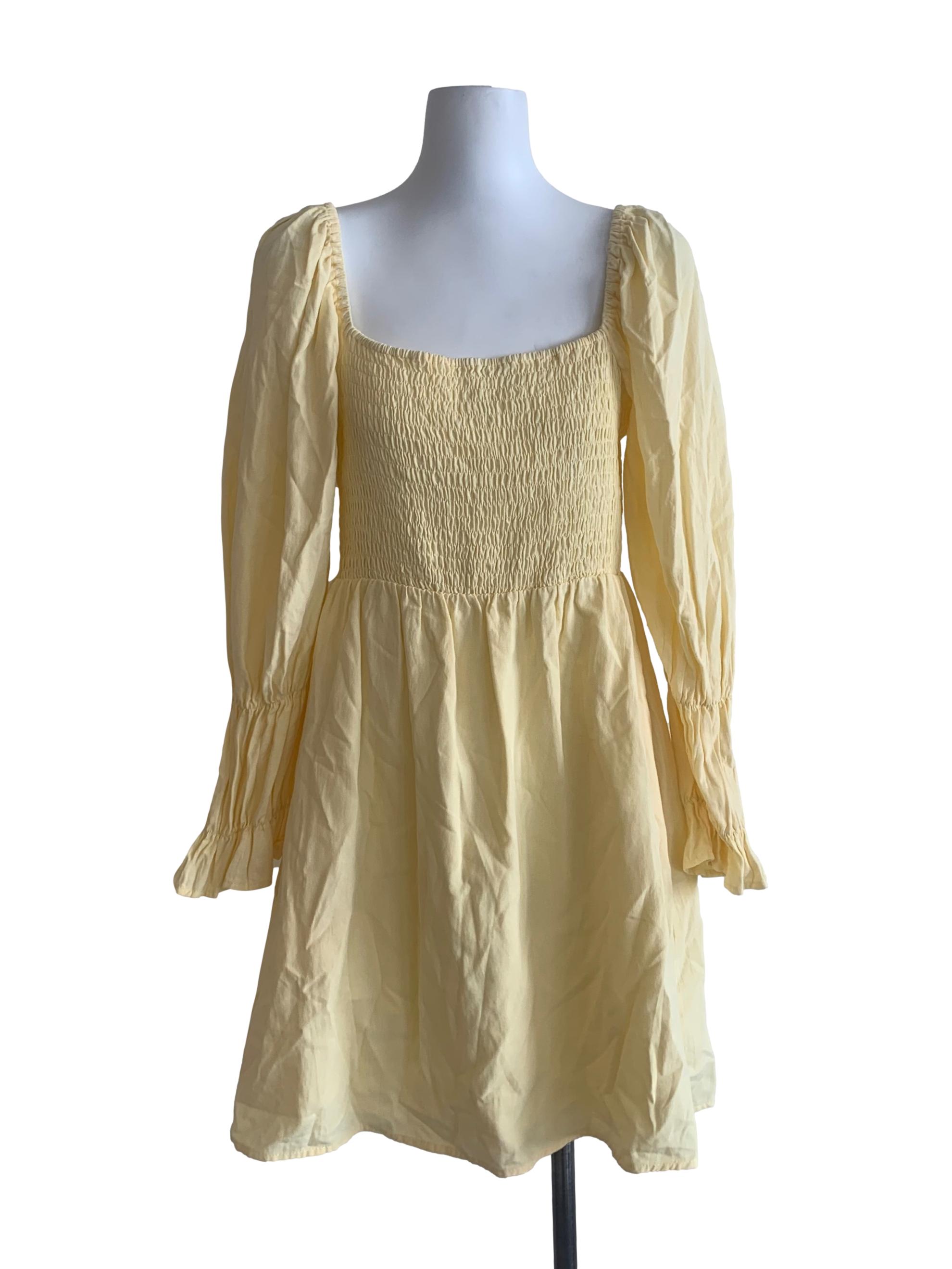 Buttermilk Yellow Empire Dress