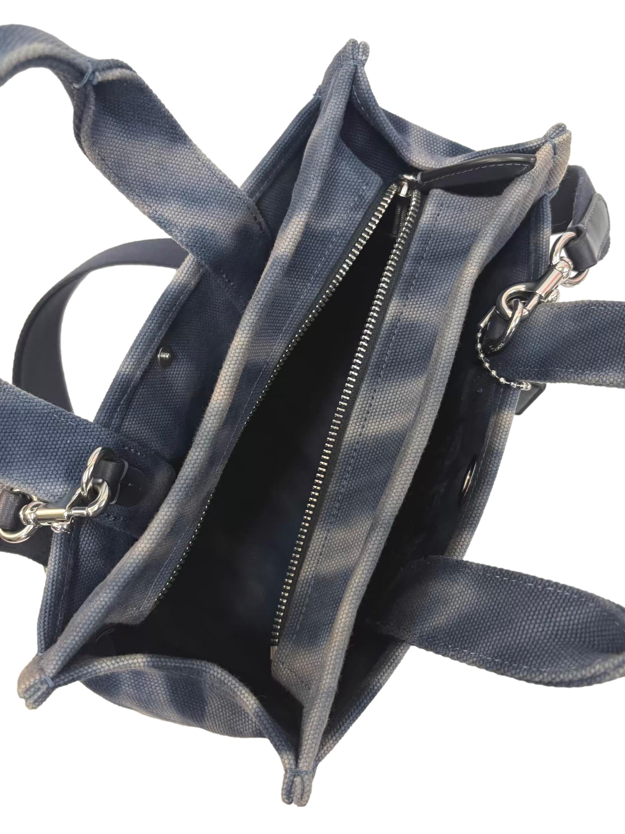 Blue Canvas Tie Dye Cargo Tote Bag CSN