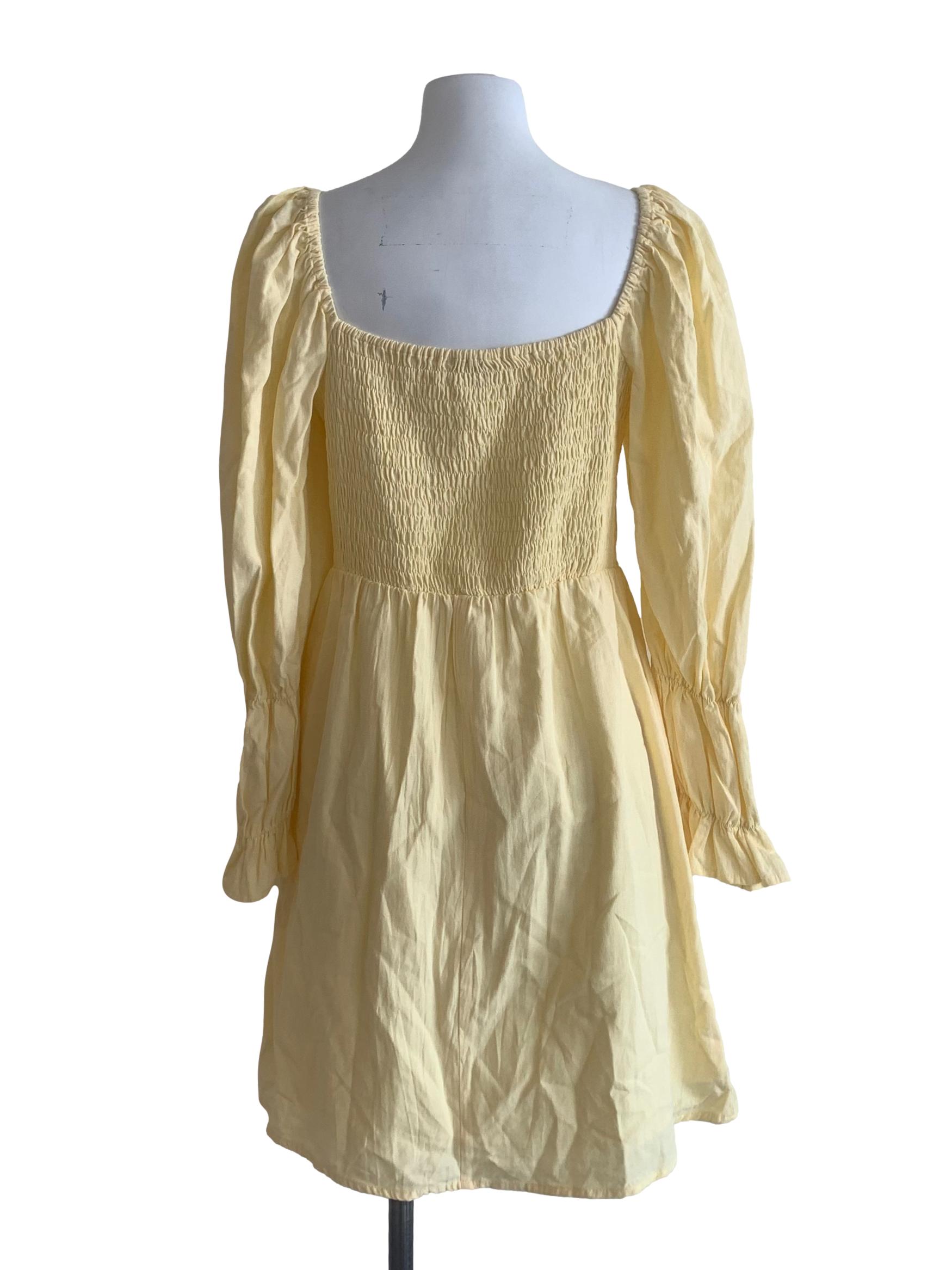 Buttermilk Yellow Empire Dress