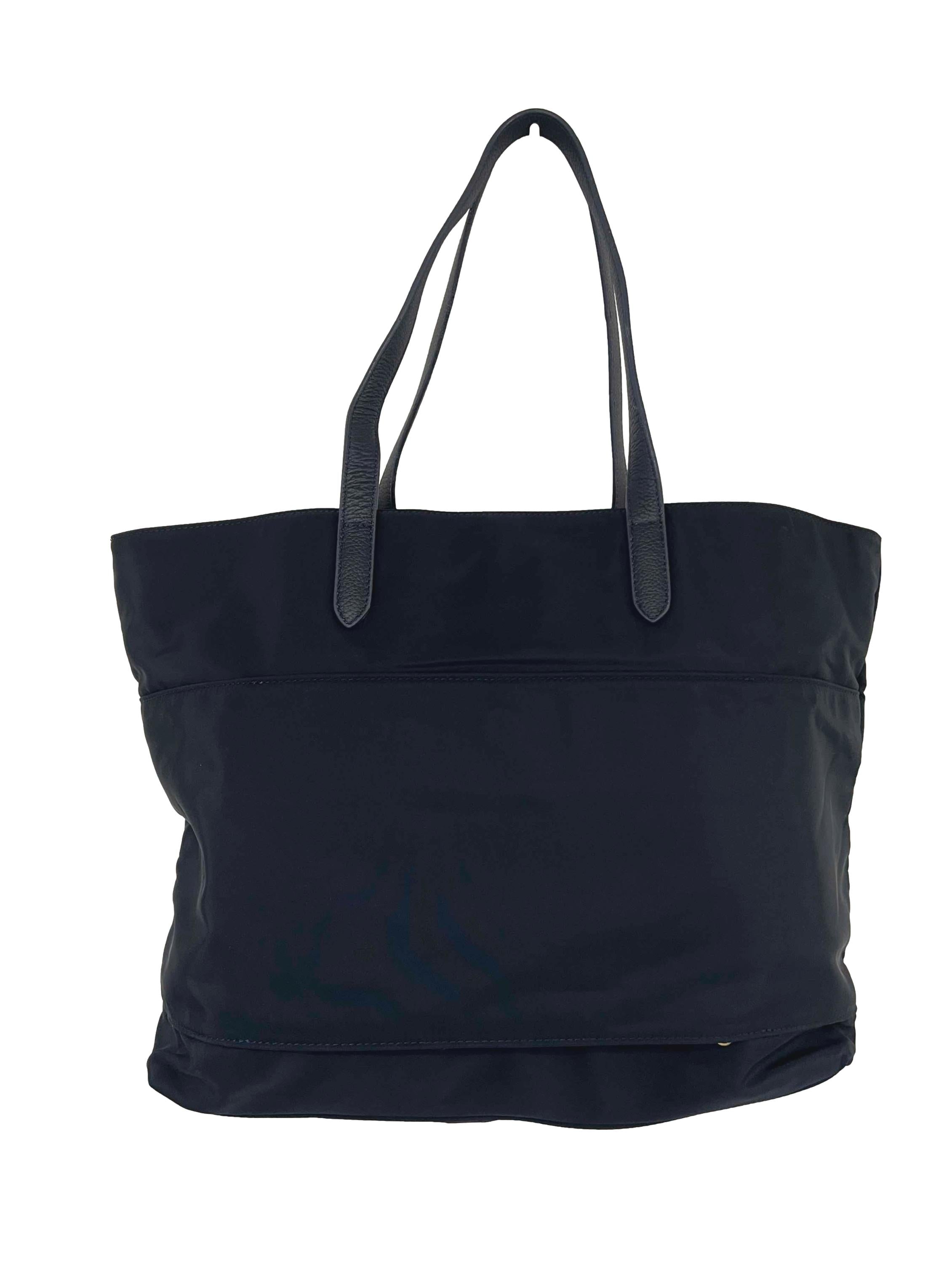 Navy Leather Shoulder Bag