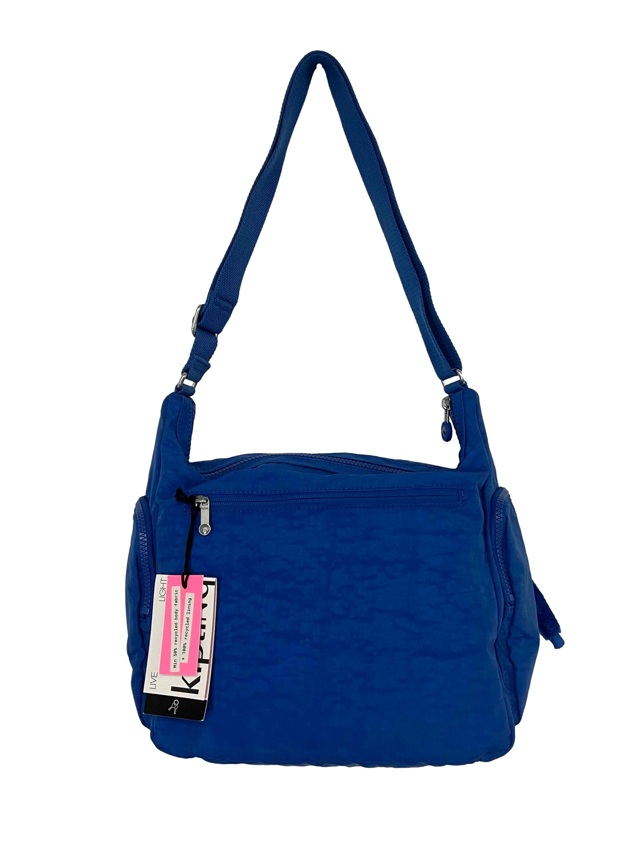 Bright Blue Fabric Sling Bag