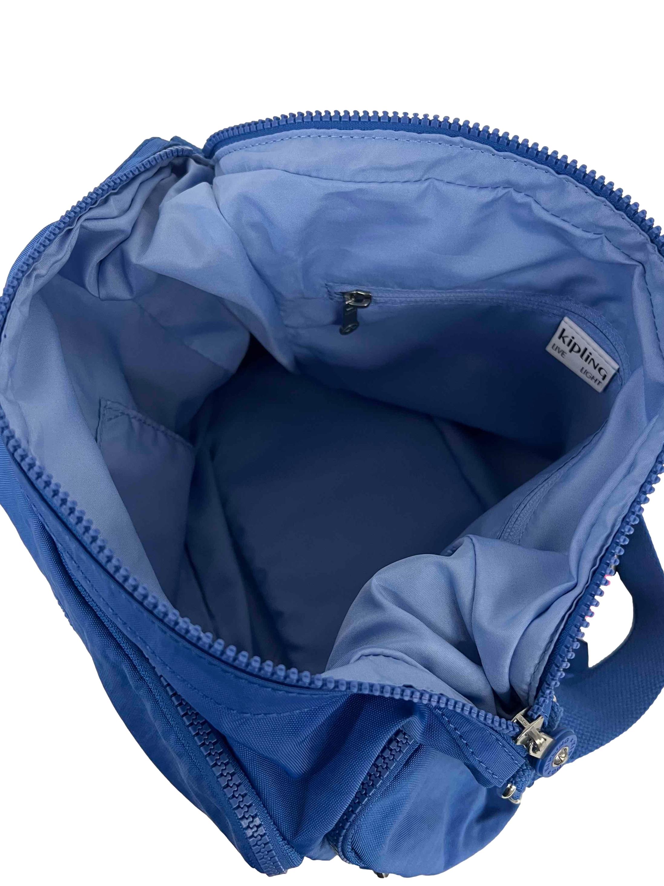 Bright Blue Fabric Sling Bag