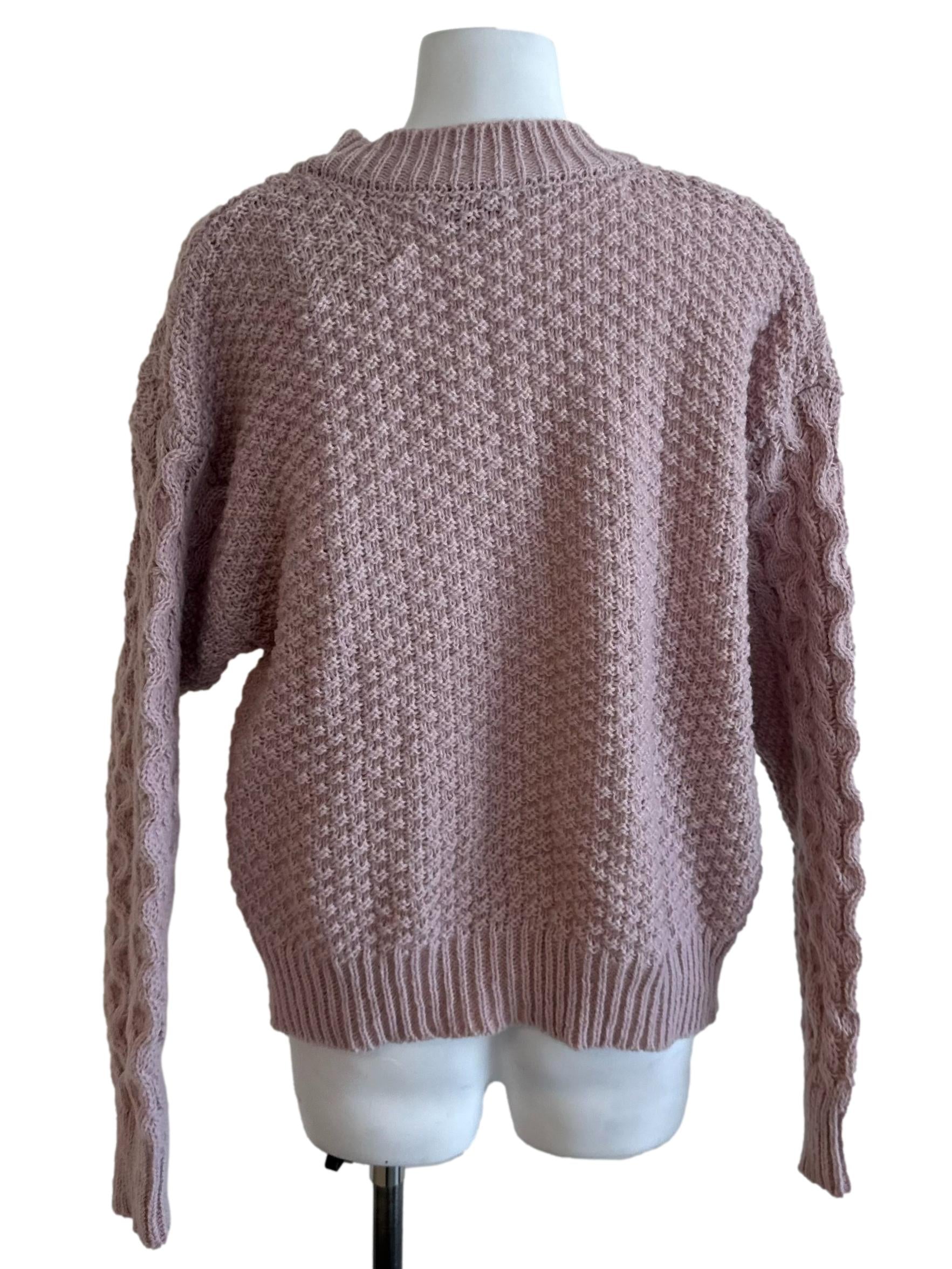 Dusty Pink Knit Button Cardigan