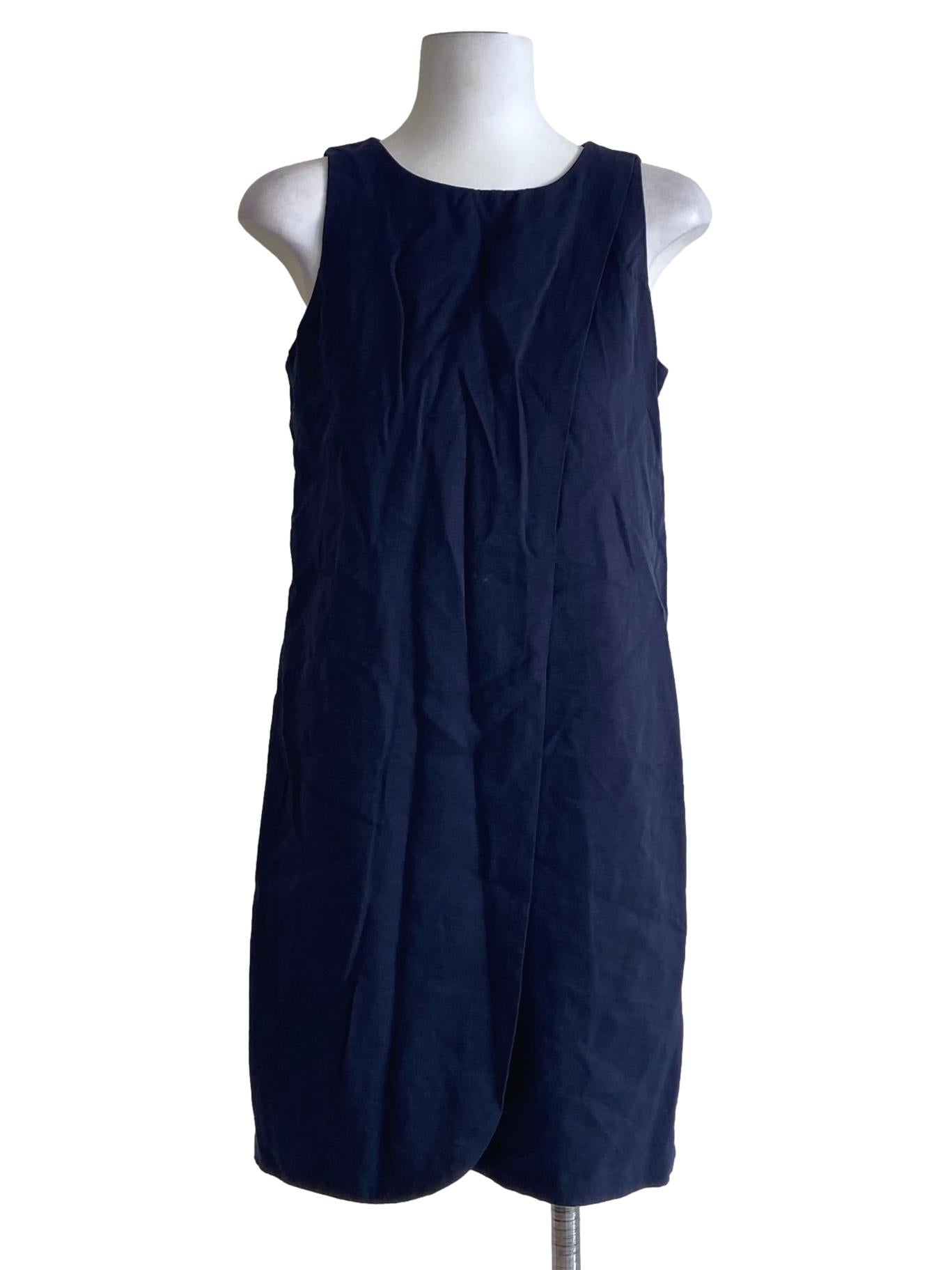 Navy Blue Sleeveless Shift Dress