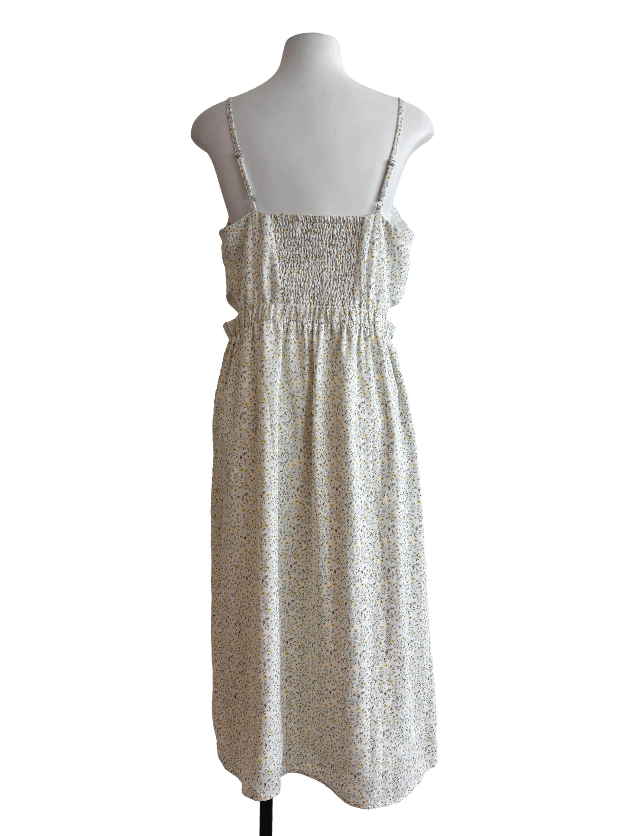 Cream White Floral Camisole Dress TCL