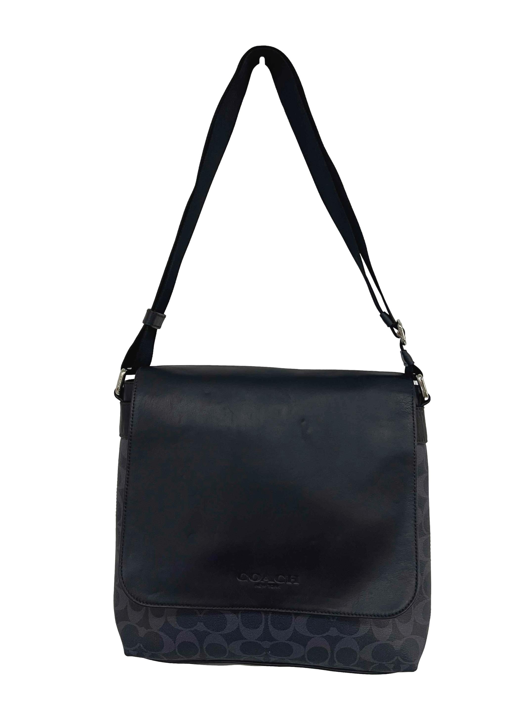 Black Canvas Crossbody Bag