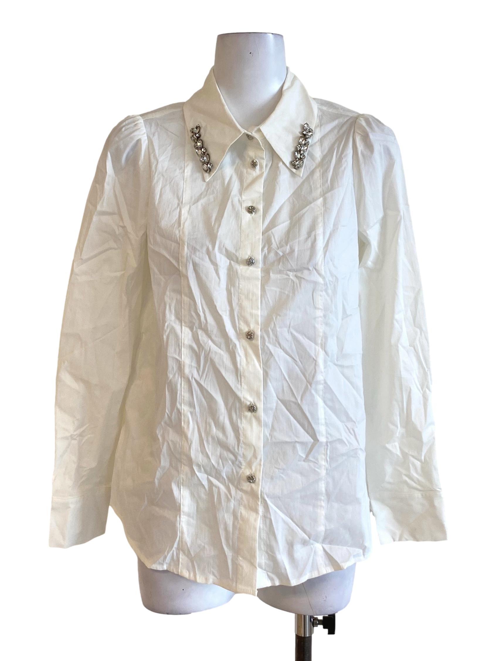 Ivory White Buttoned Down Blouse
