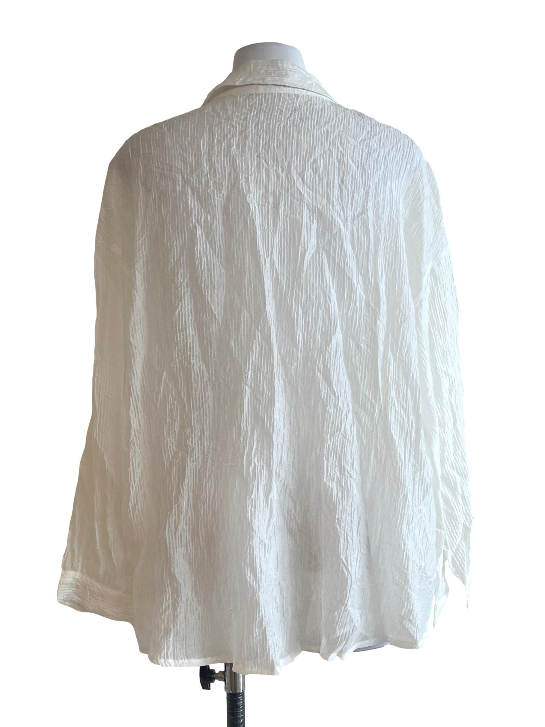 Chiffon White Long Sleeve Shirt