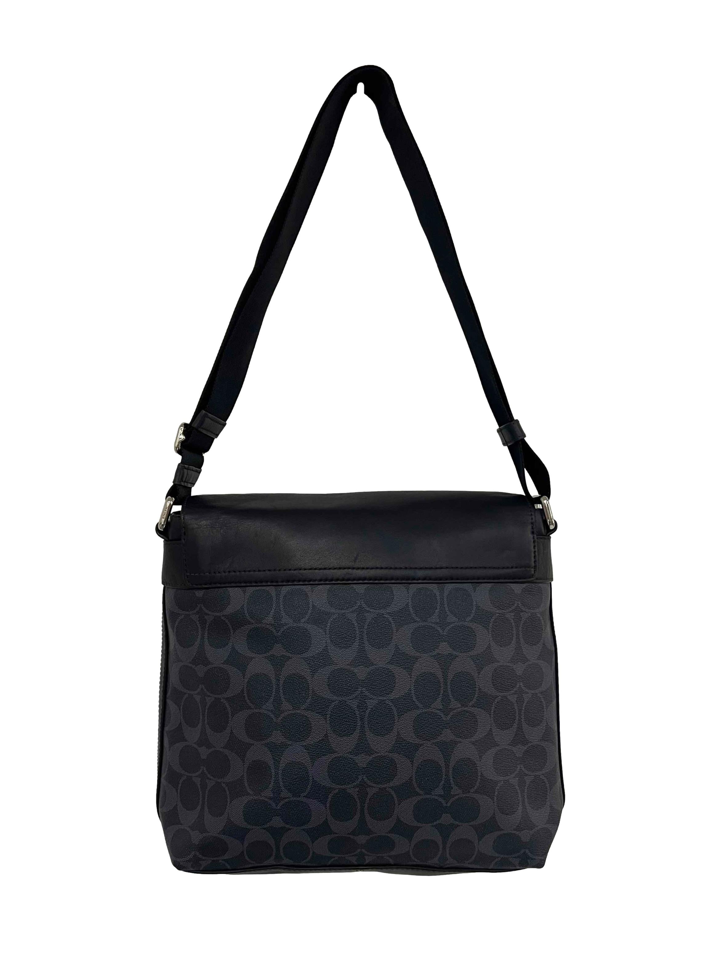 Black Canvas Crossbody Bag