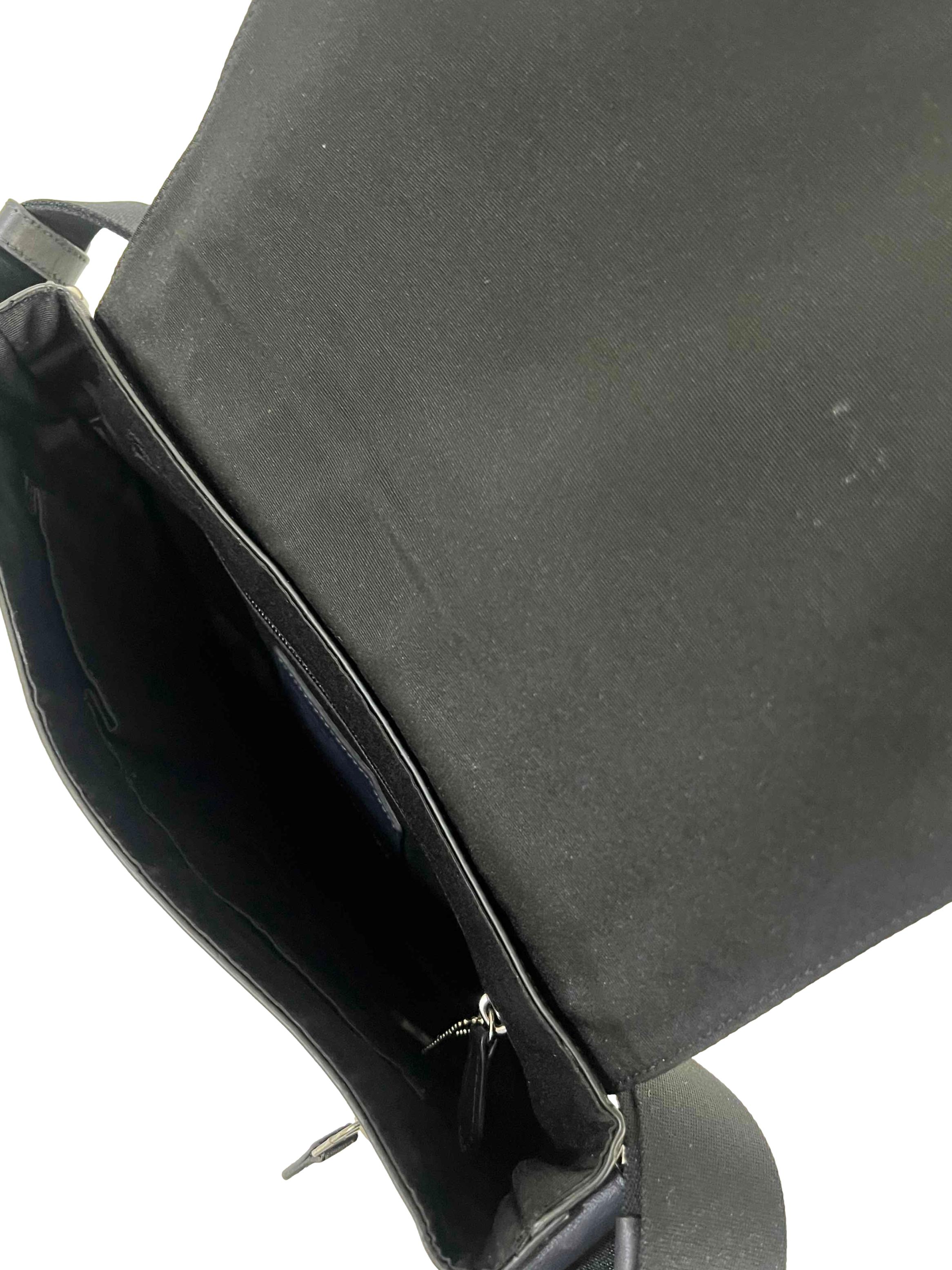 Black Canvas Crossbody Bag