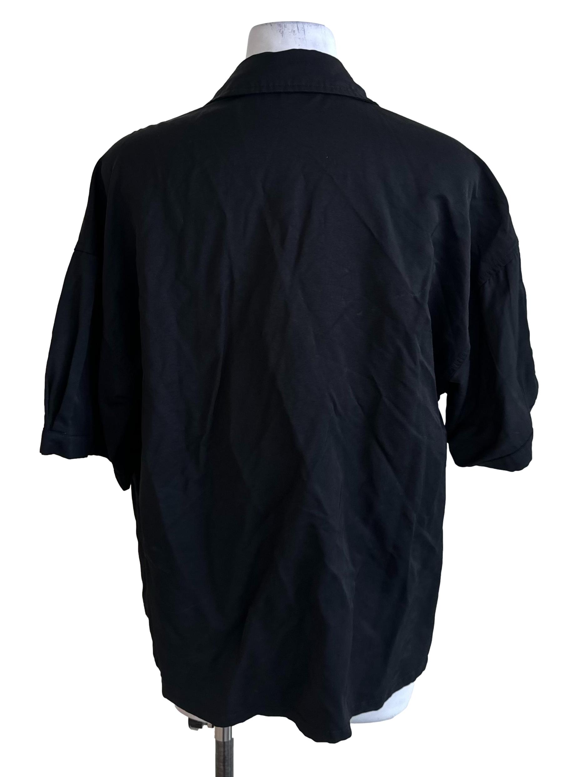 Charcoal Black Collar Button Shirt