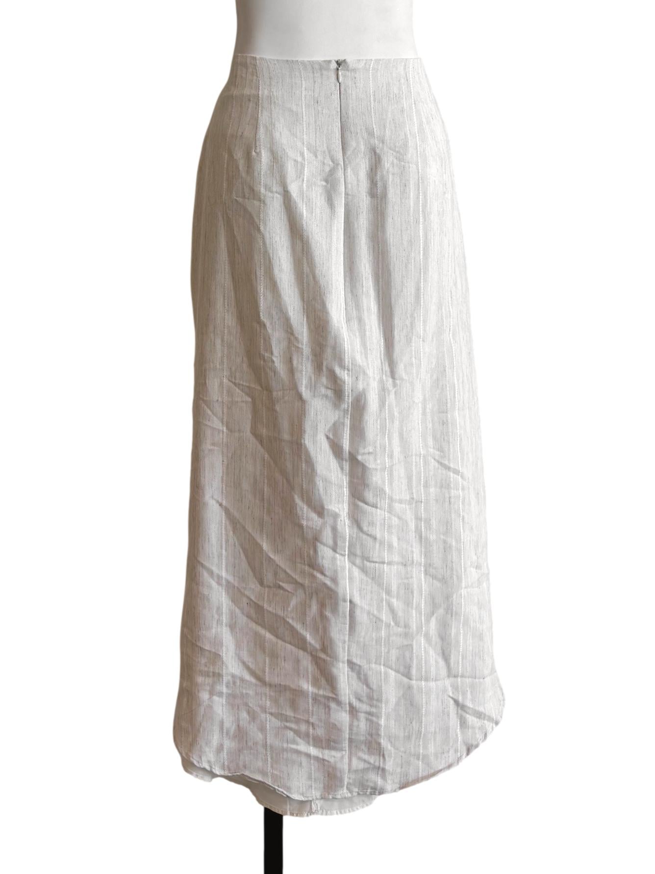 White Smoke Linen Patio Skirt LB
