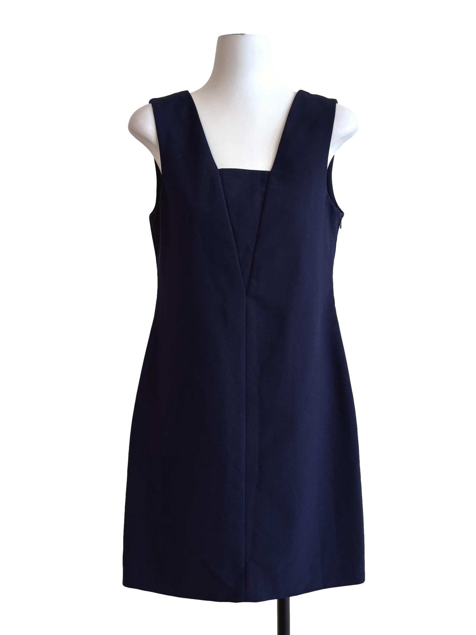 Midnight Blue Sleeveless Sheath Dress LB
