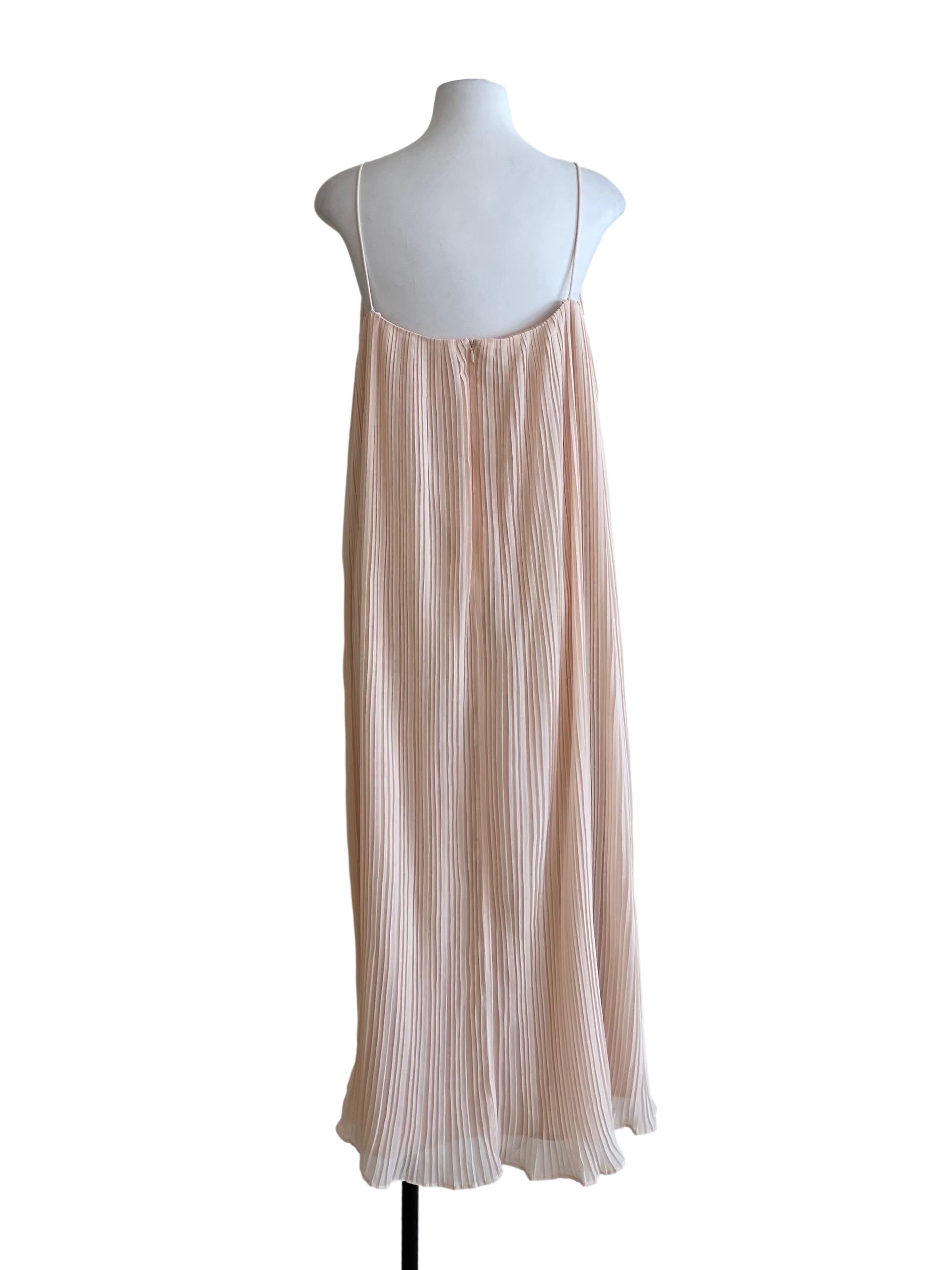 Coconut White Accordion Baggy Dress