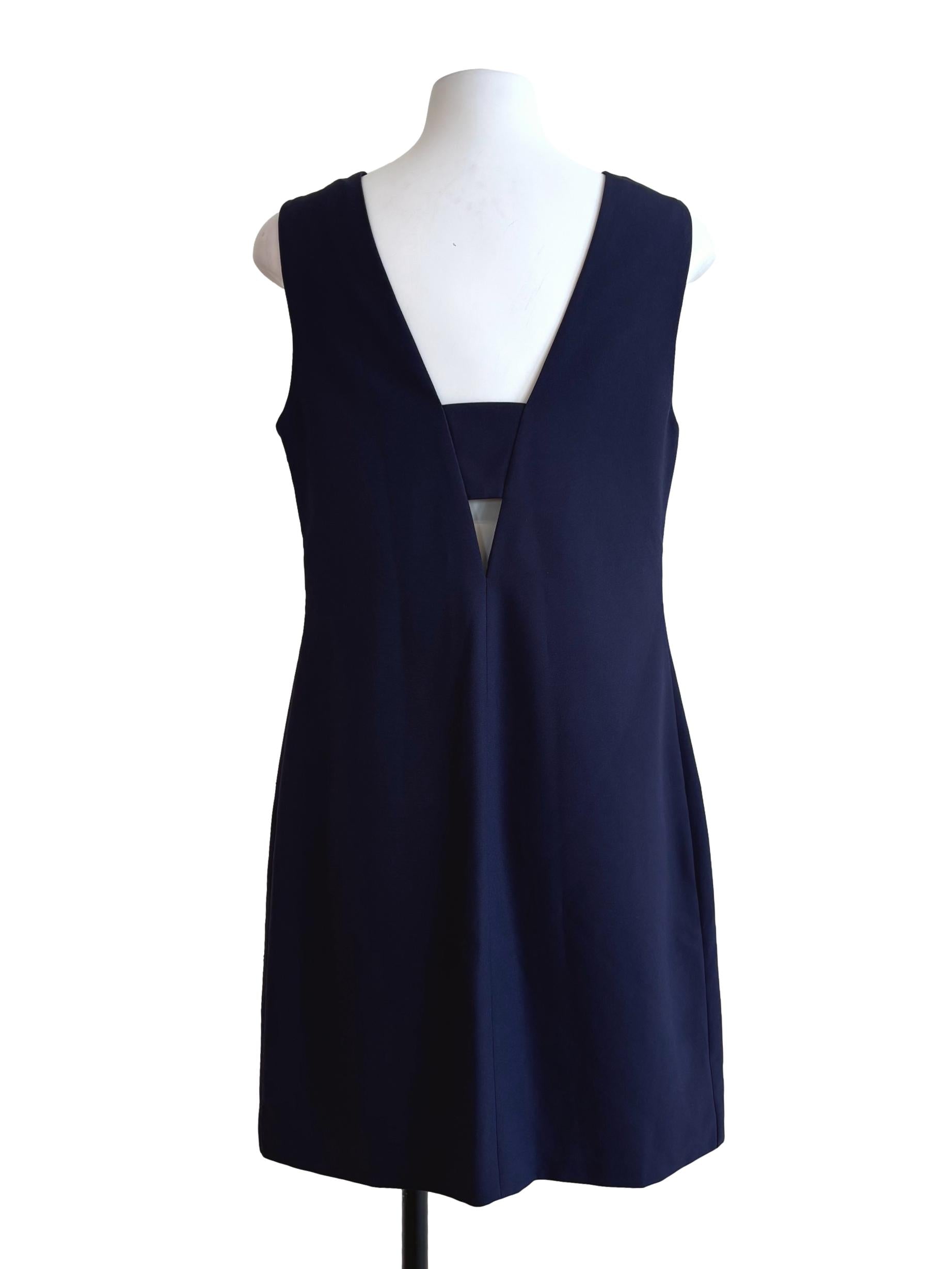 Midnight Blue Sleeveless Sheath Dress LB