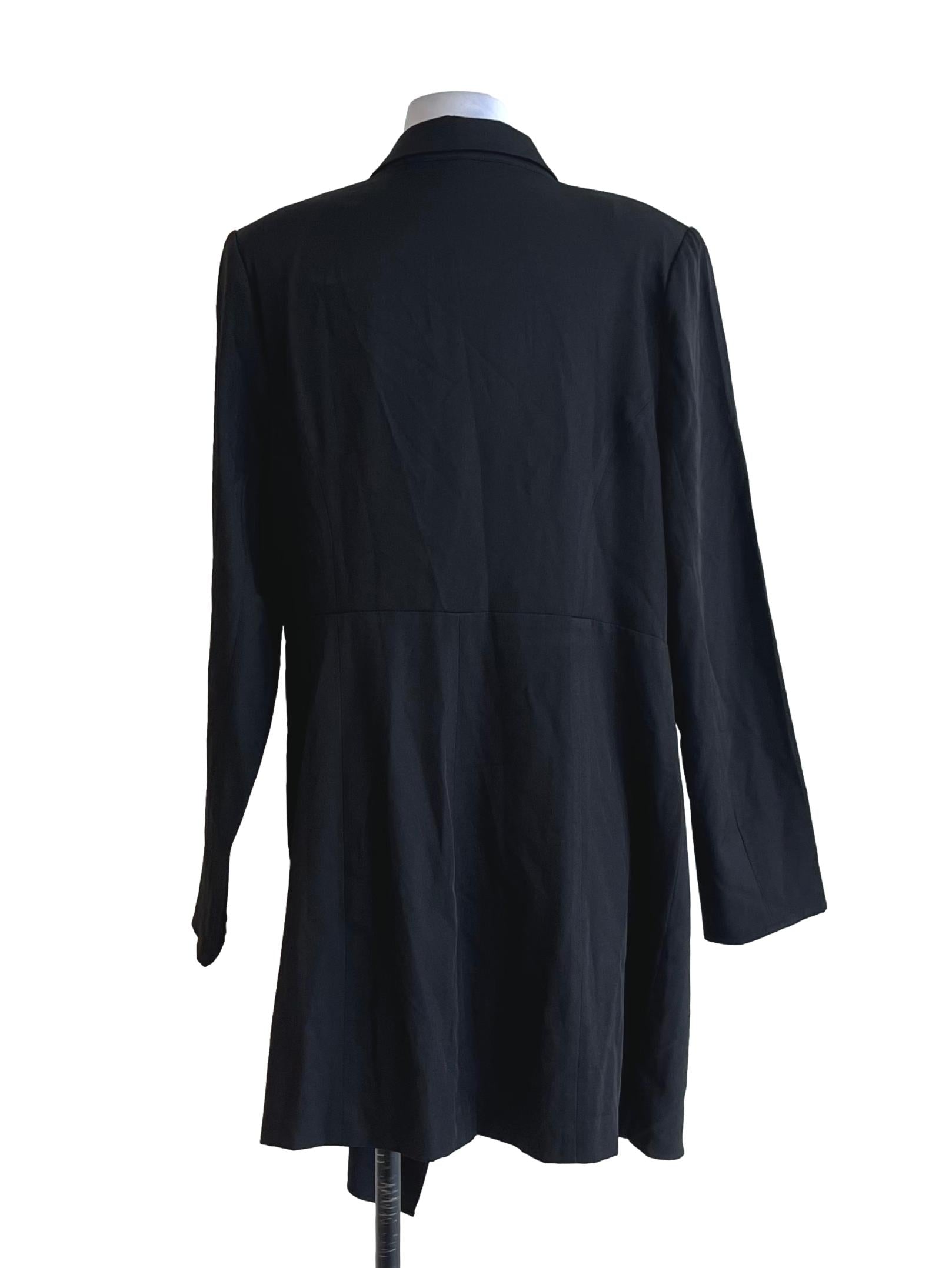 Black Wing Collar Empire Dress