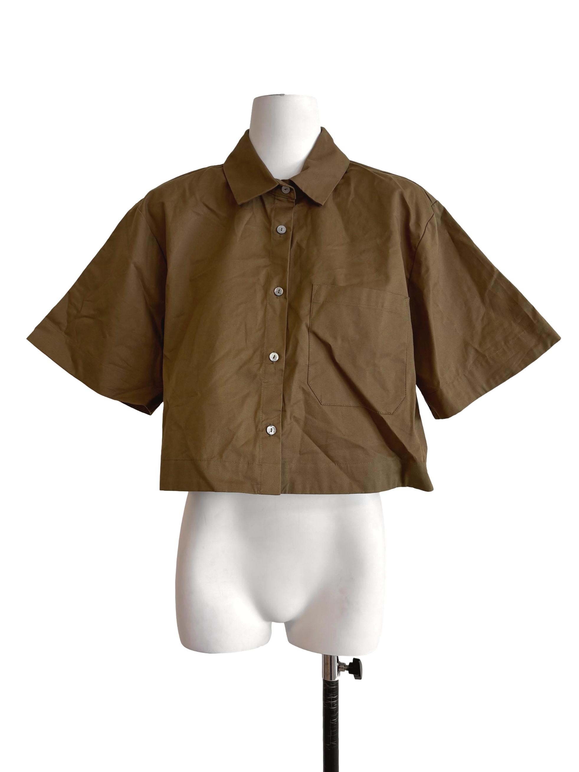Golden Brown Oversized Buttoned Shirt LB