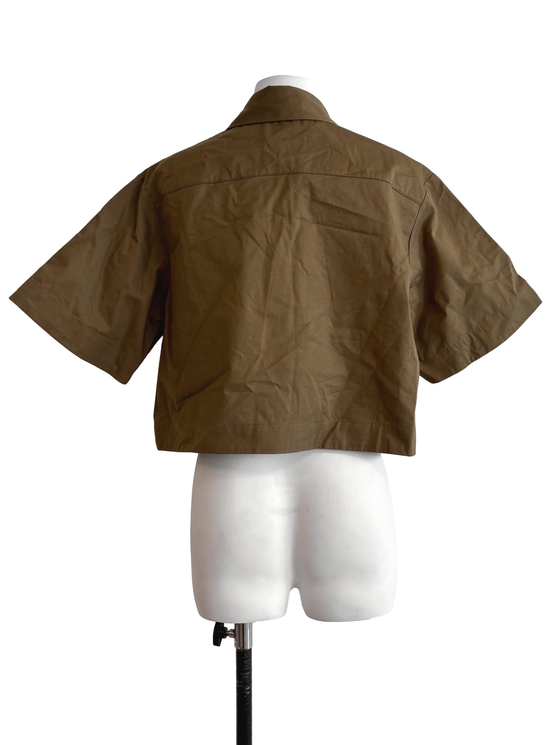 Golden Brown Oversized Buttoned Shirt LB
