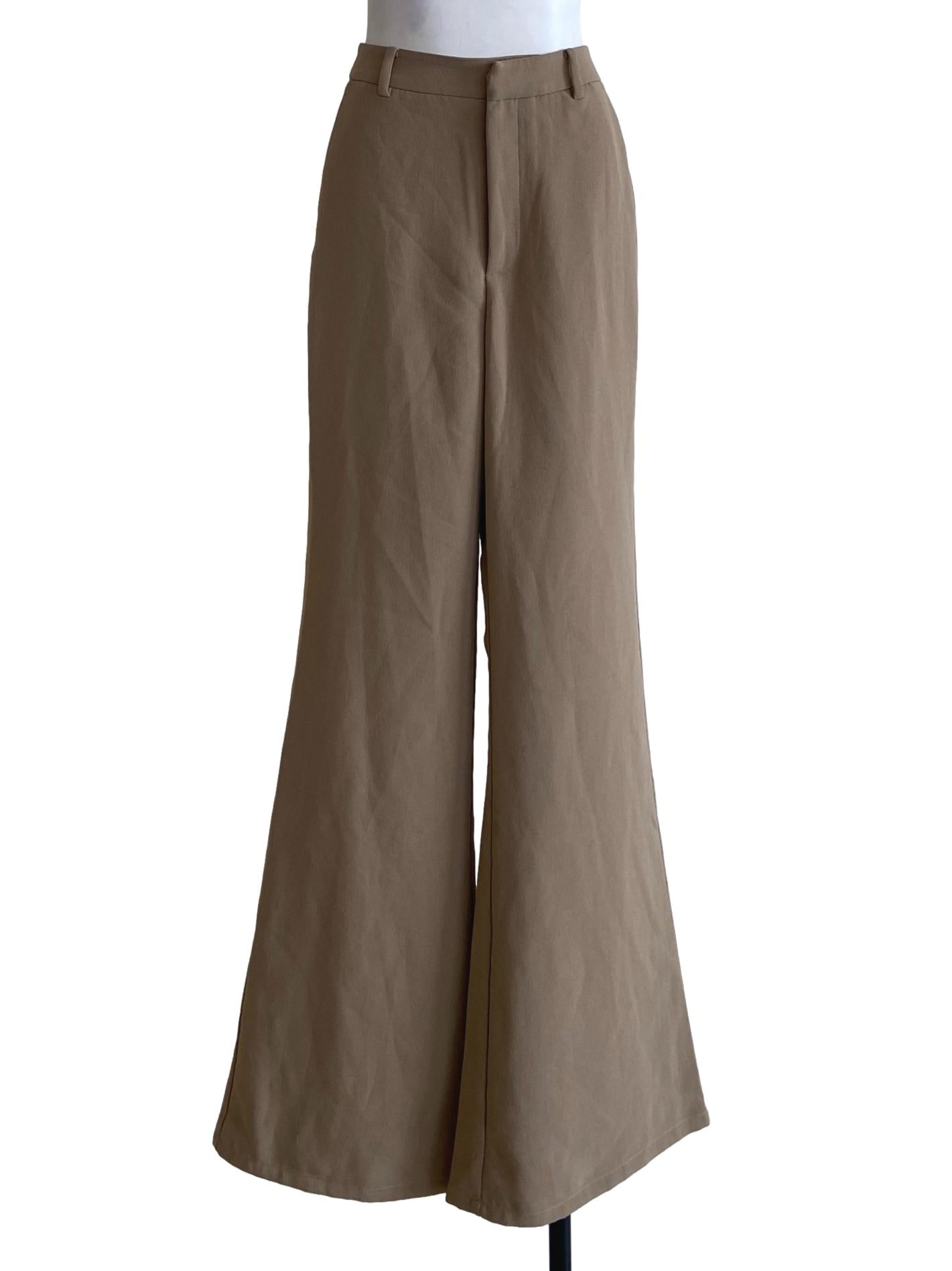 Tortilla Brown Formal Flare Pants