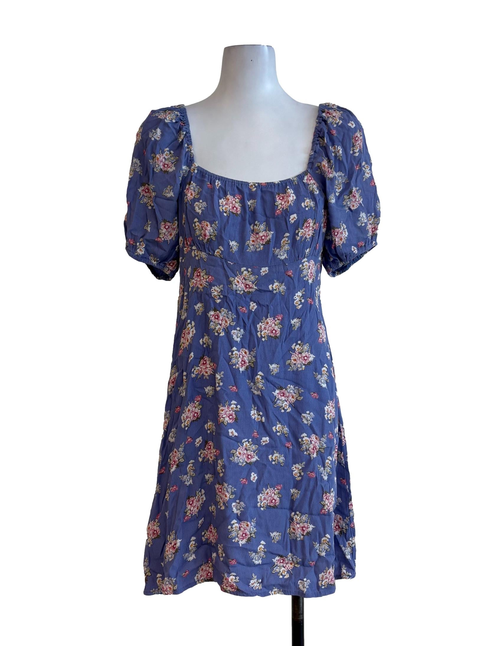 Mauve Floral A-Line Dress