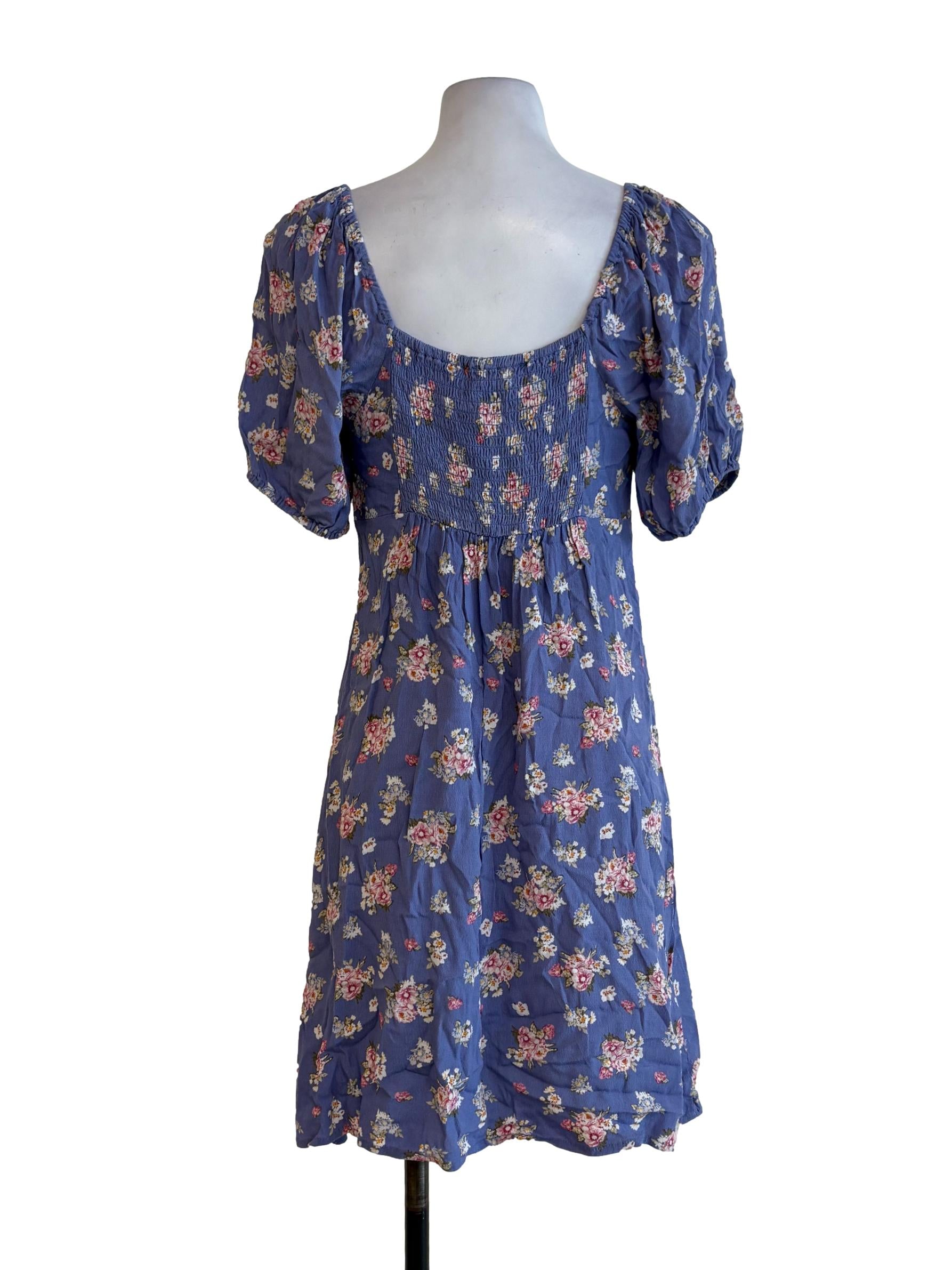 Mauve Floral A-Line Dress