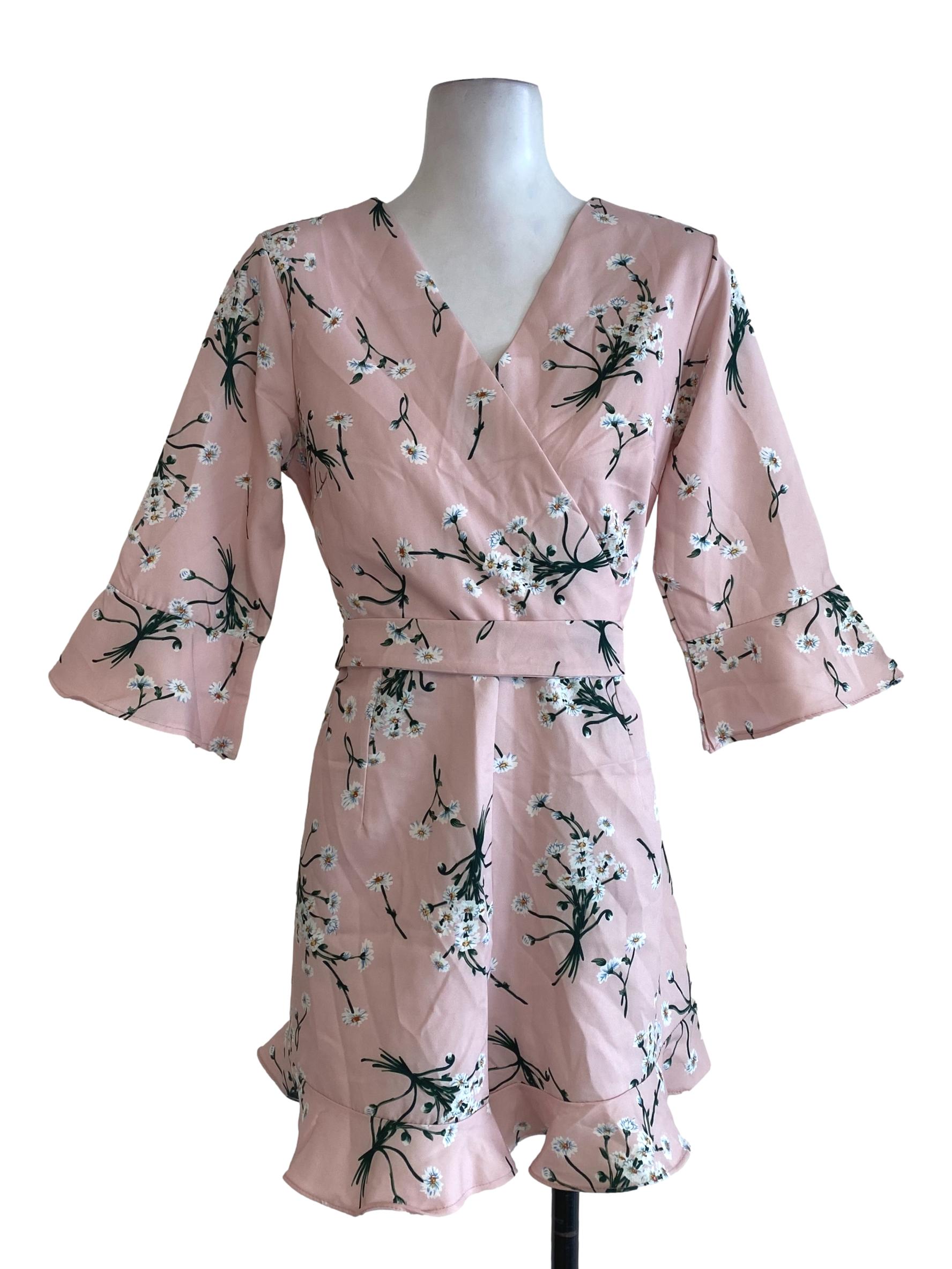 Pink Floral Rompers