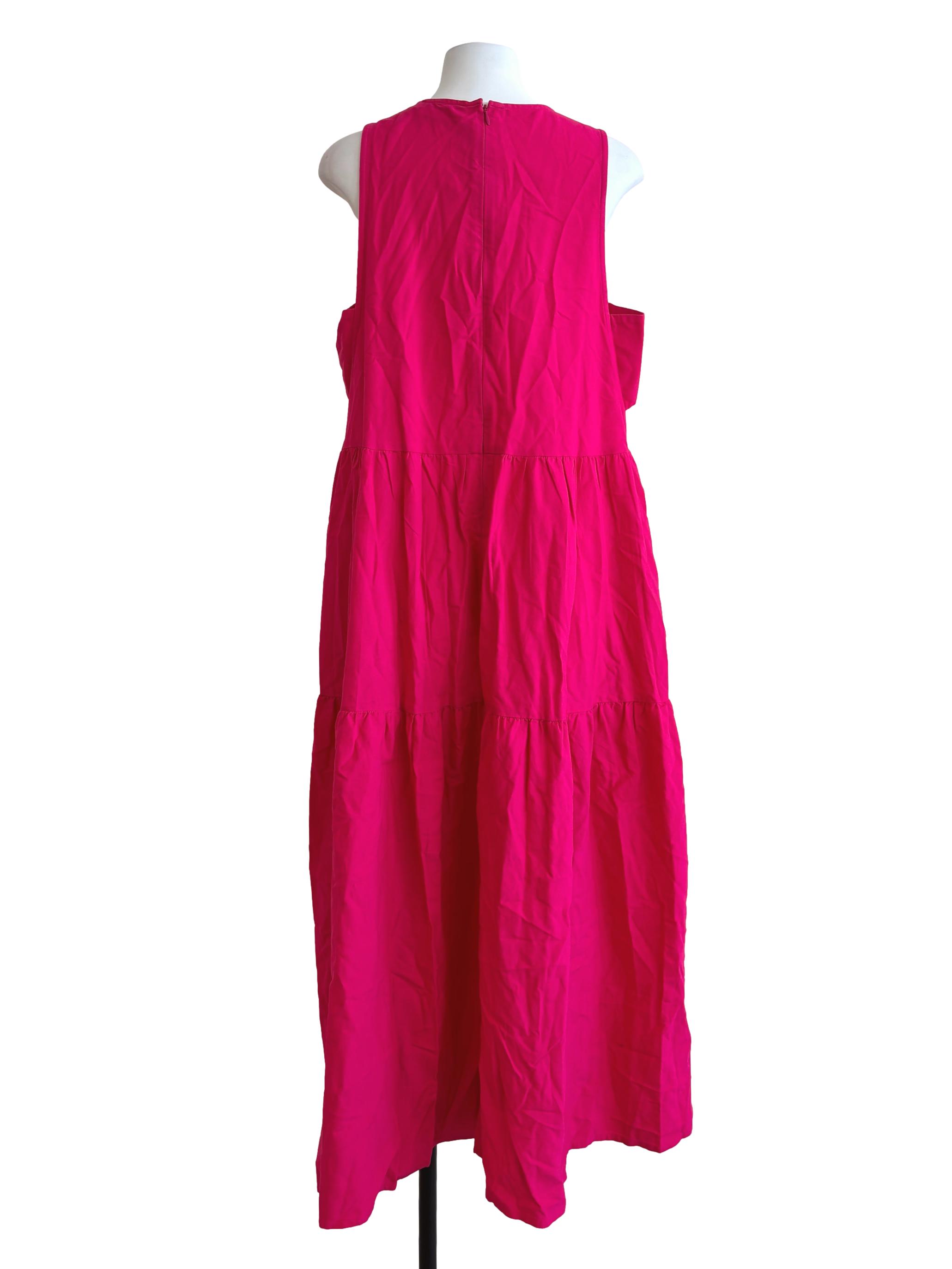 Hot Pink Sleeveless Flare Dress LB