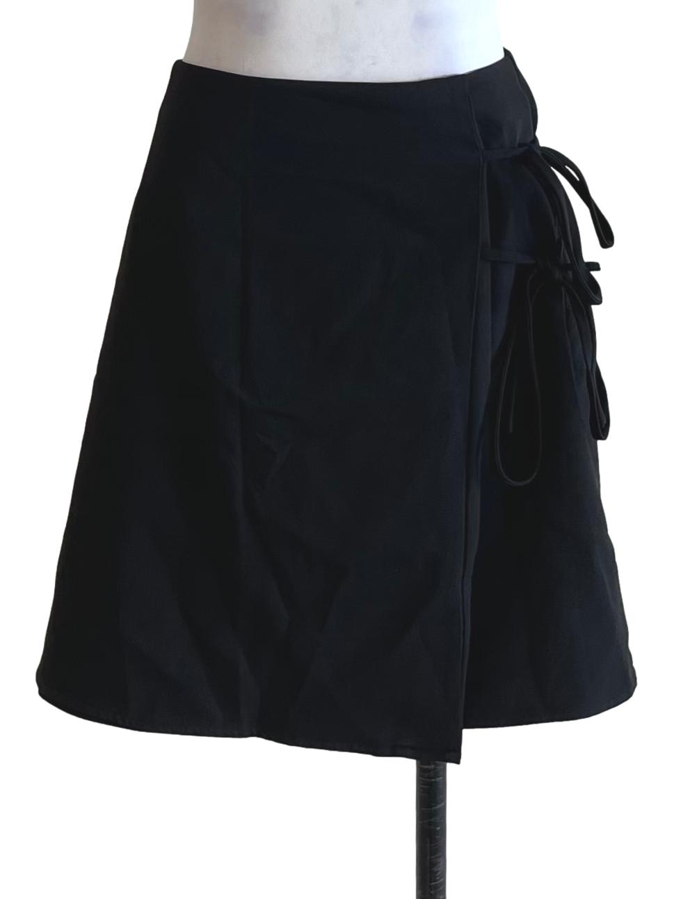 Black Plain Mini Skirt