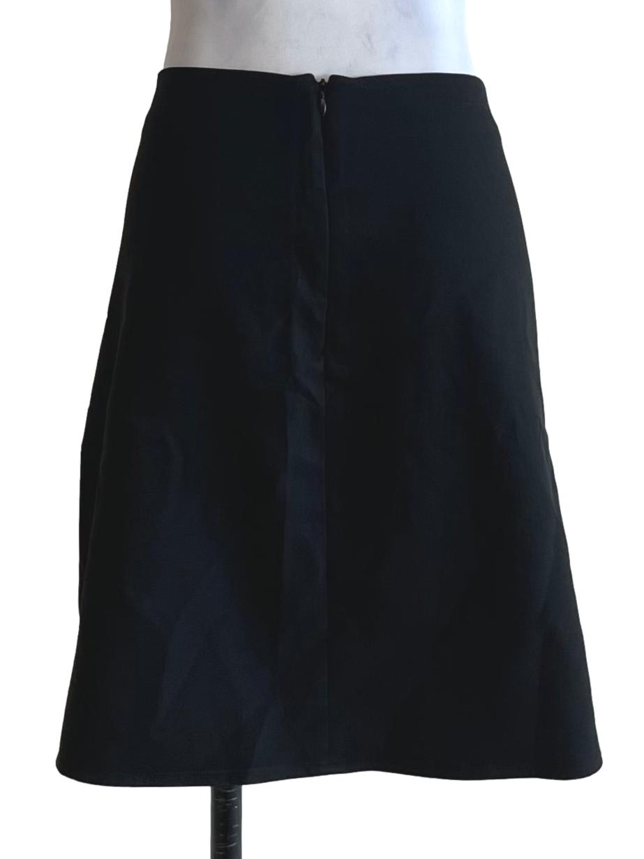 Black Plain Mini Skirt