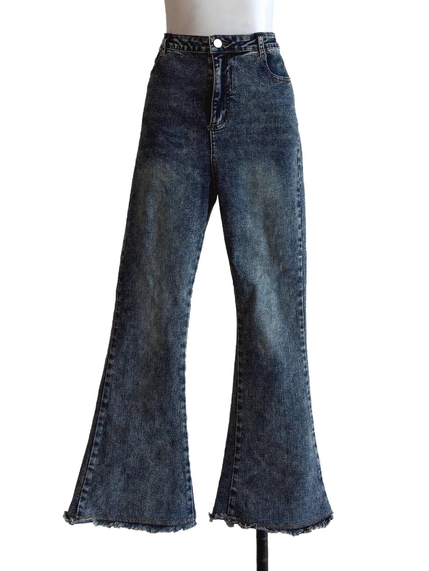 Washed Denim Bootcut Jeans