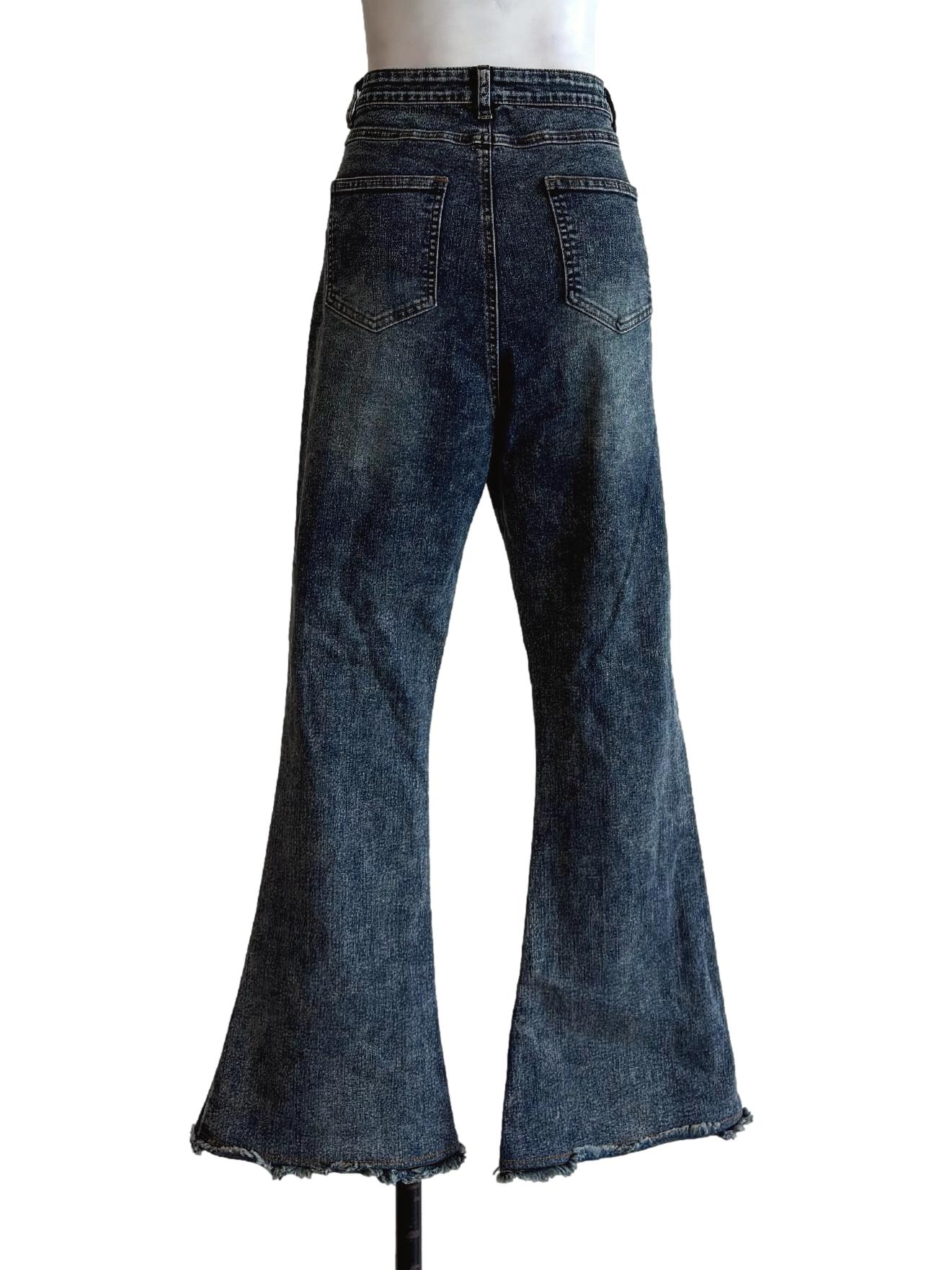 Washed Denim Bootcut Jeans