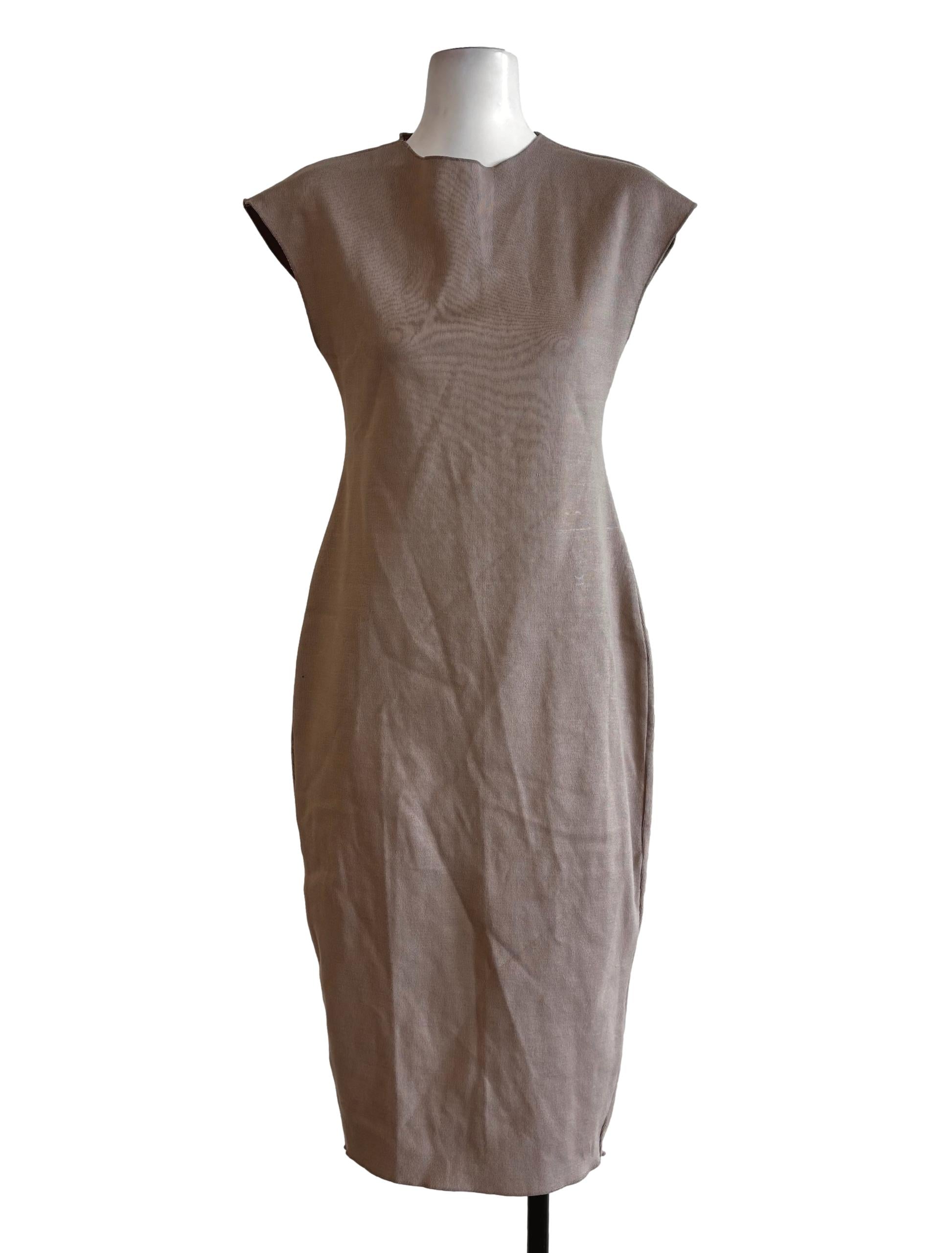 Khaki Sleeveless Hourglass Dress