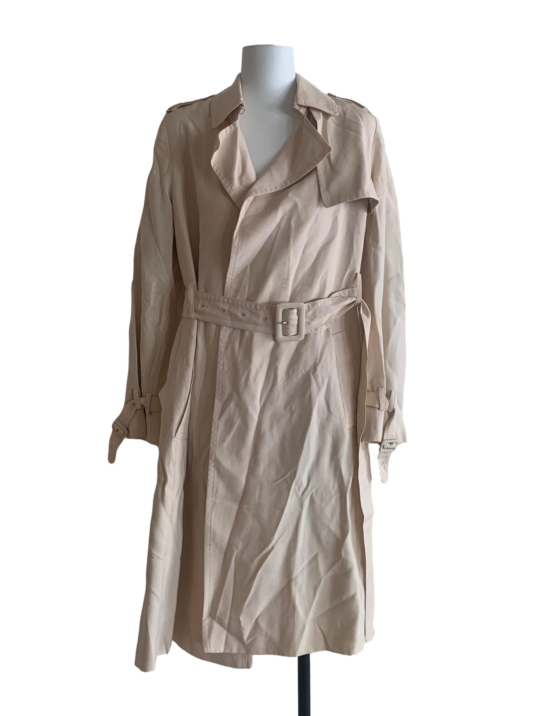 Latte Beige Belted Coat