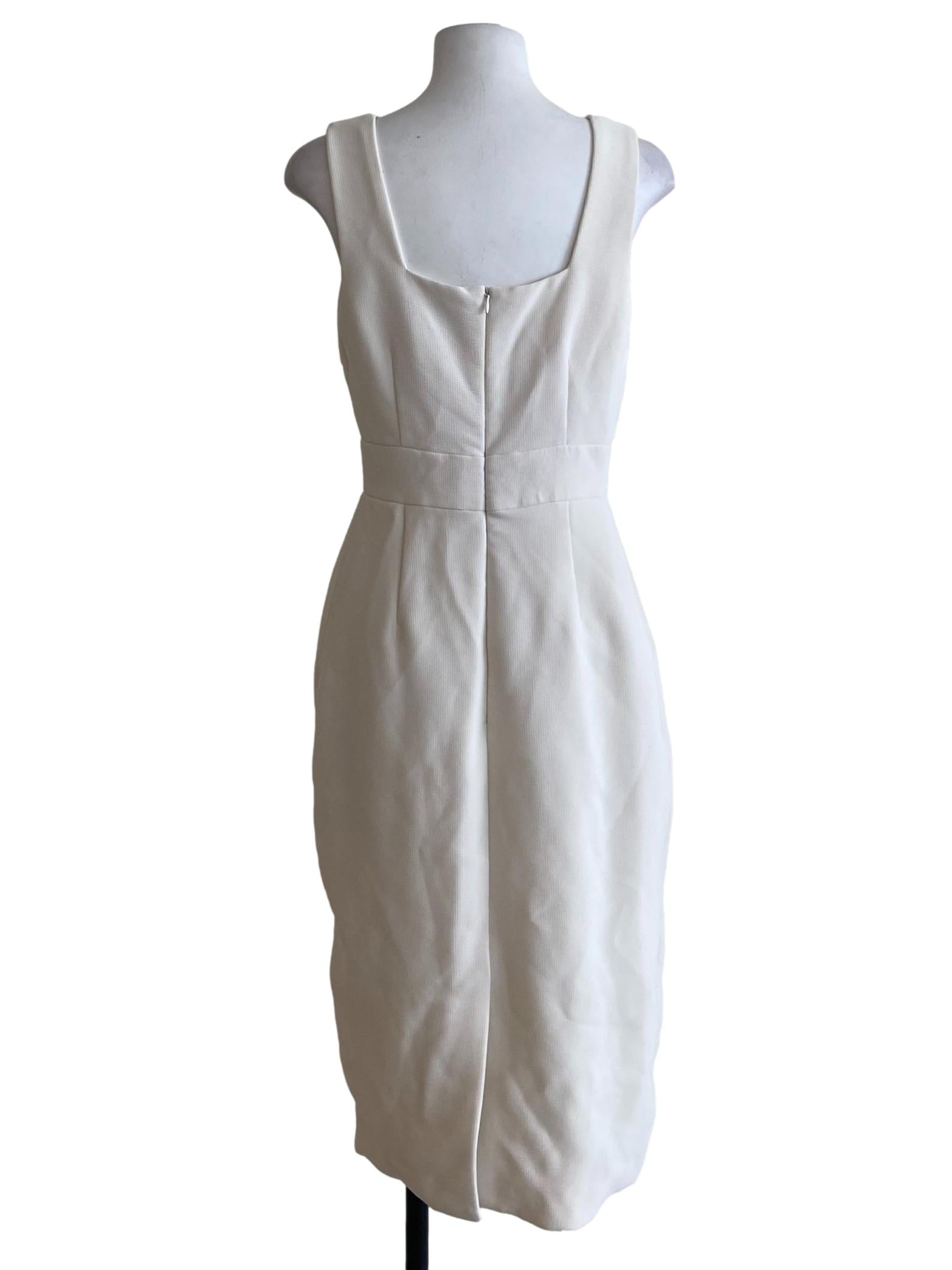 White Slit A-Line Dress