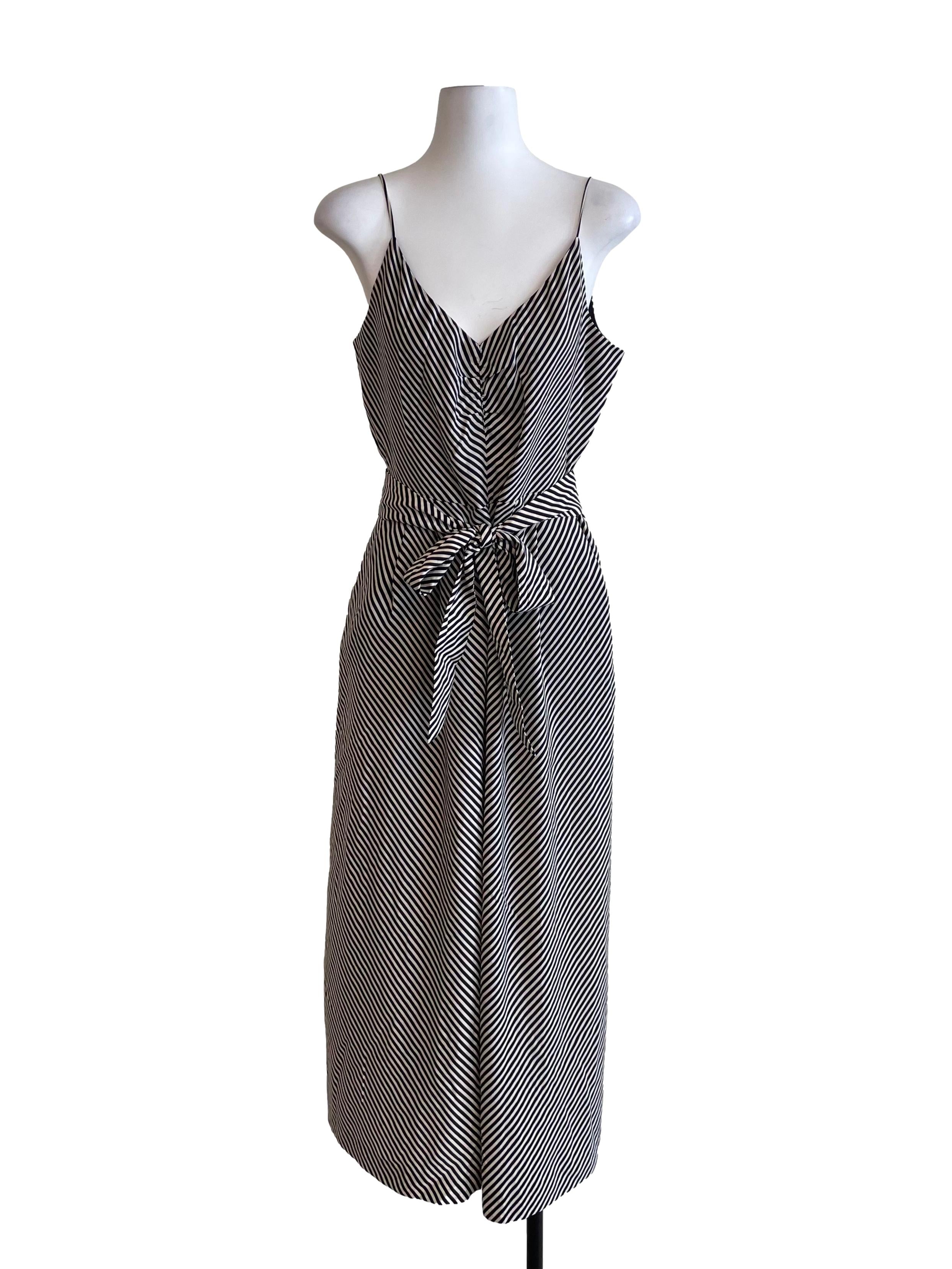 Black & White Stripe Cami Jumpsuit