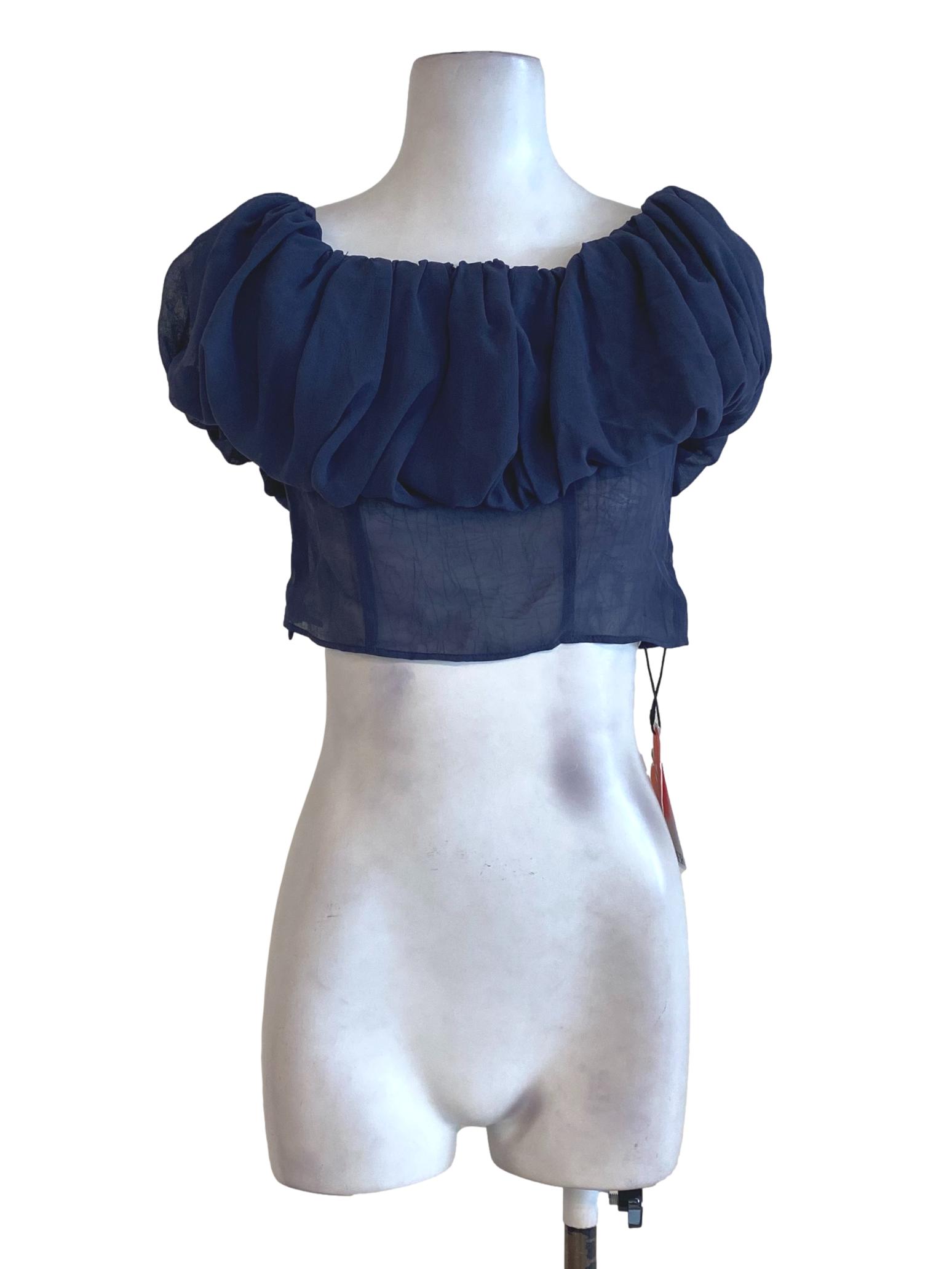 Navy Blue Balloon Top