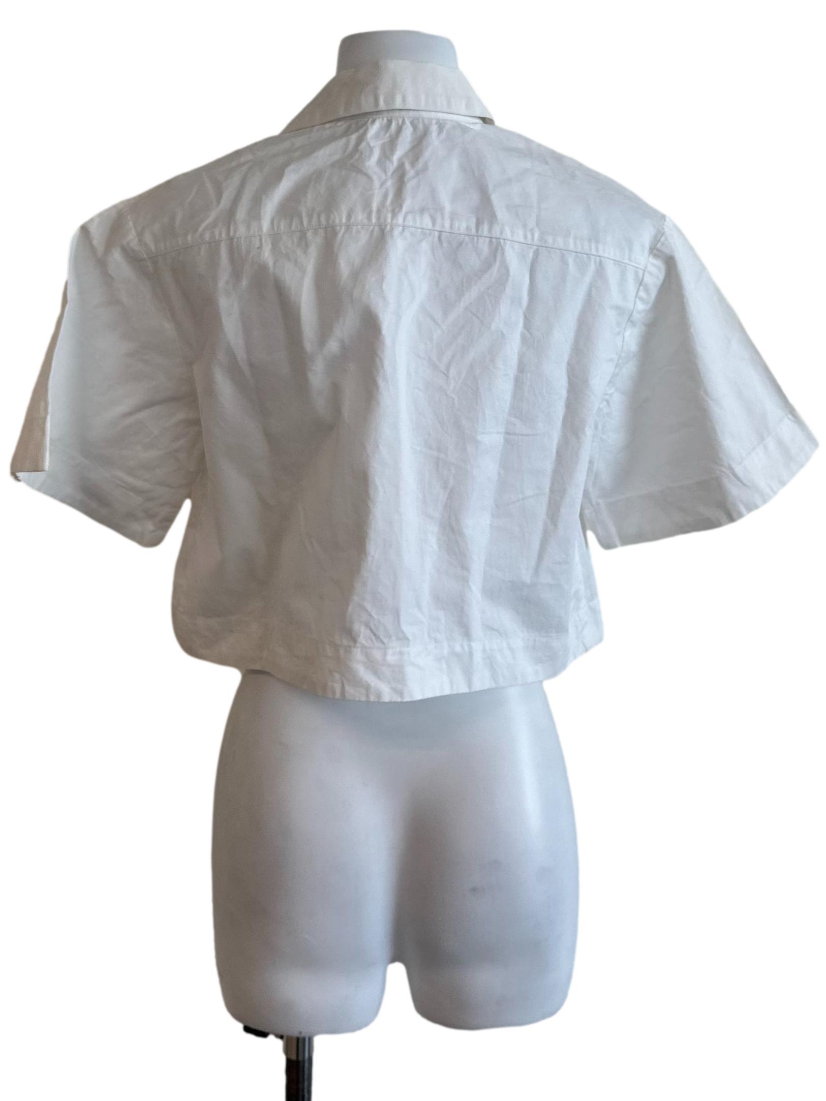 Snow White Collar Short Sleeve Top