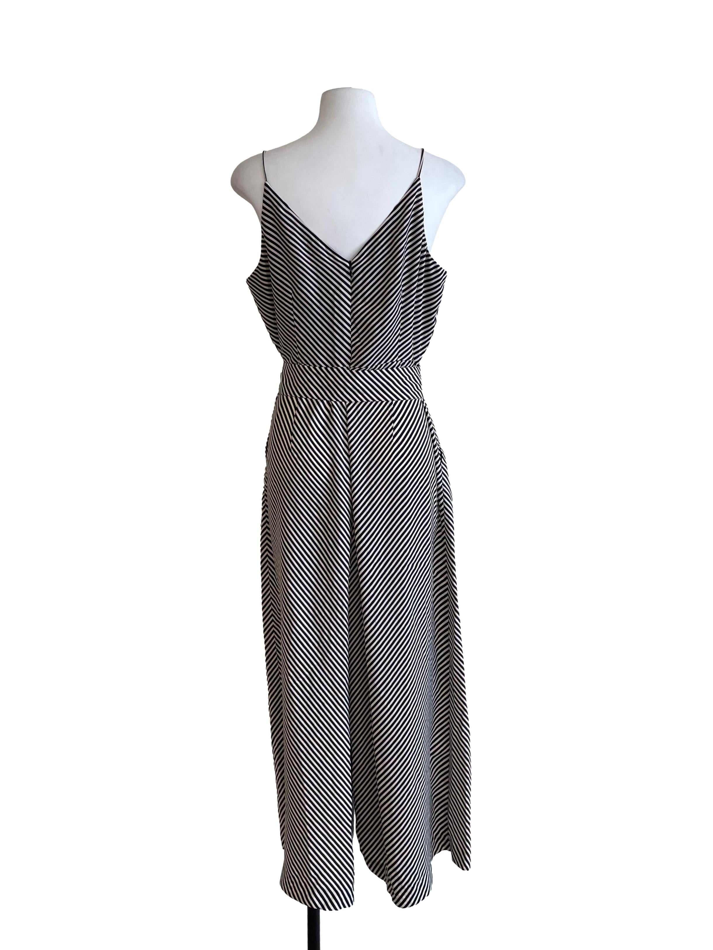 Black & White Stripe Cami Jumpsuit