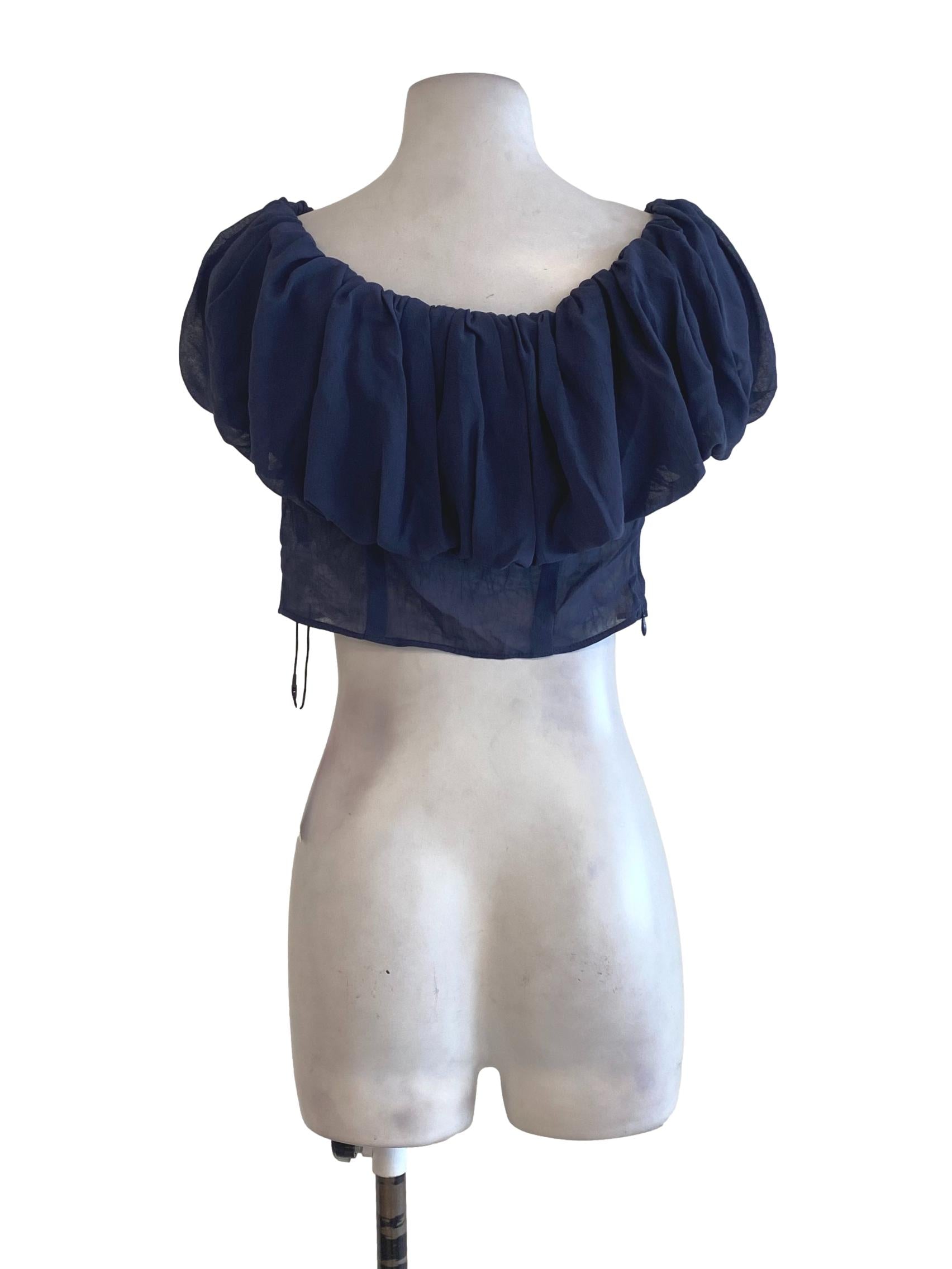 Navy Blue Balloon Top
