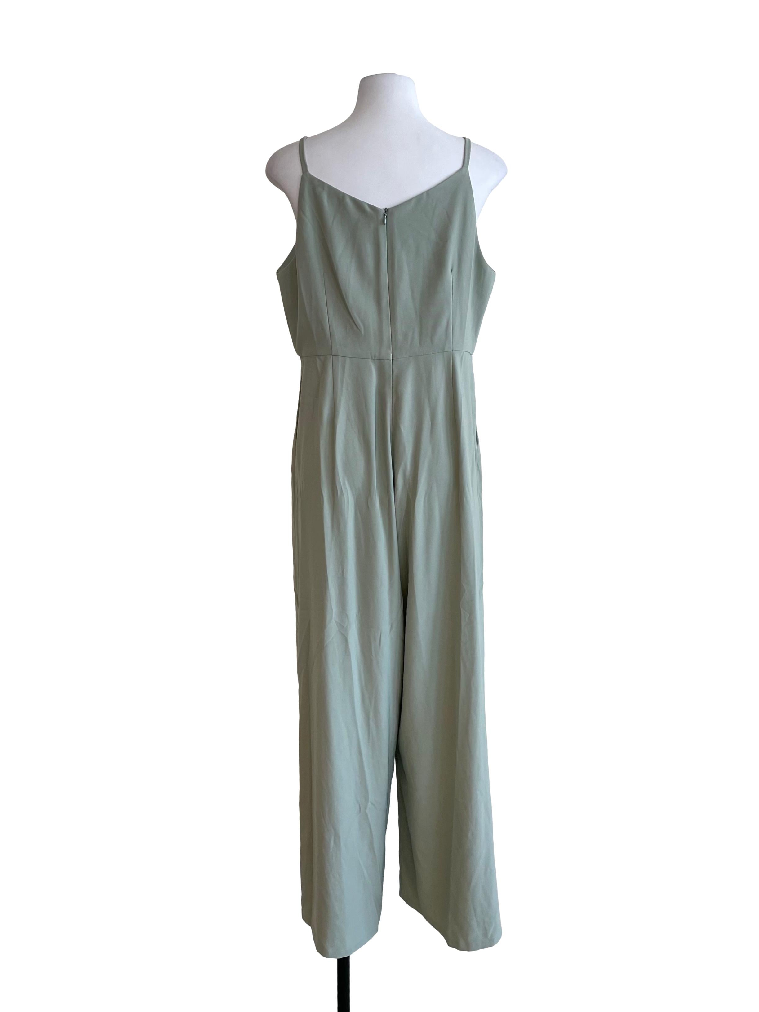 Light Green Slit Legs Jumpsuit