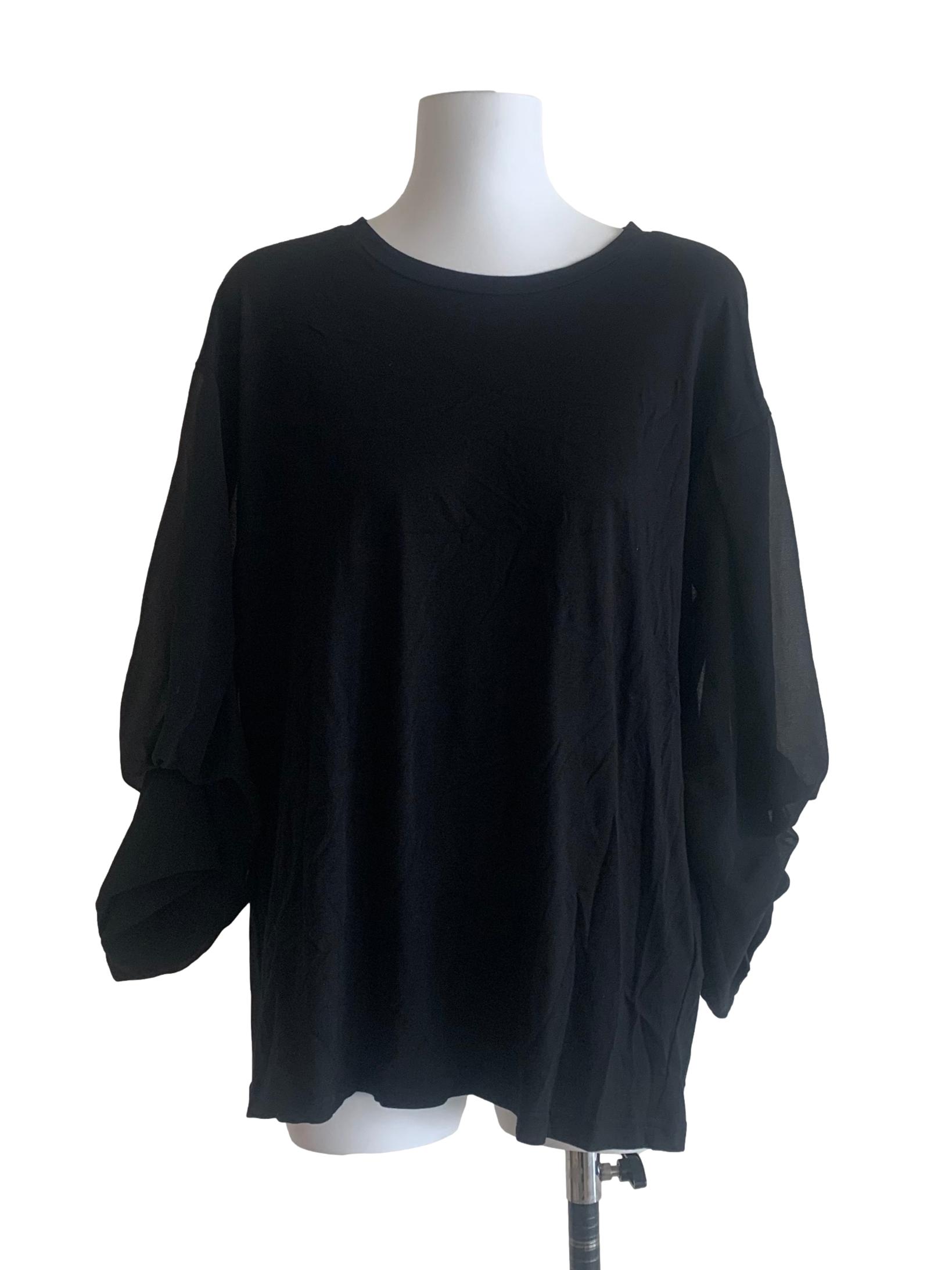 Crow Black Poet Sleeves Top