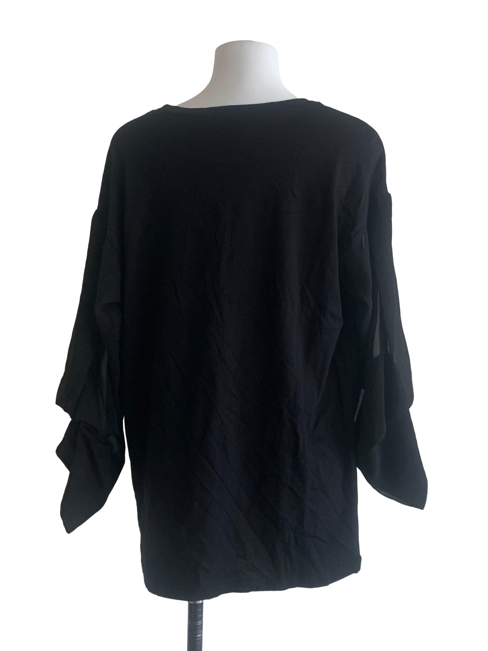 Crow Black Poet Sleeves Top