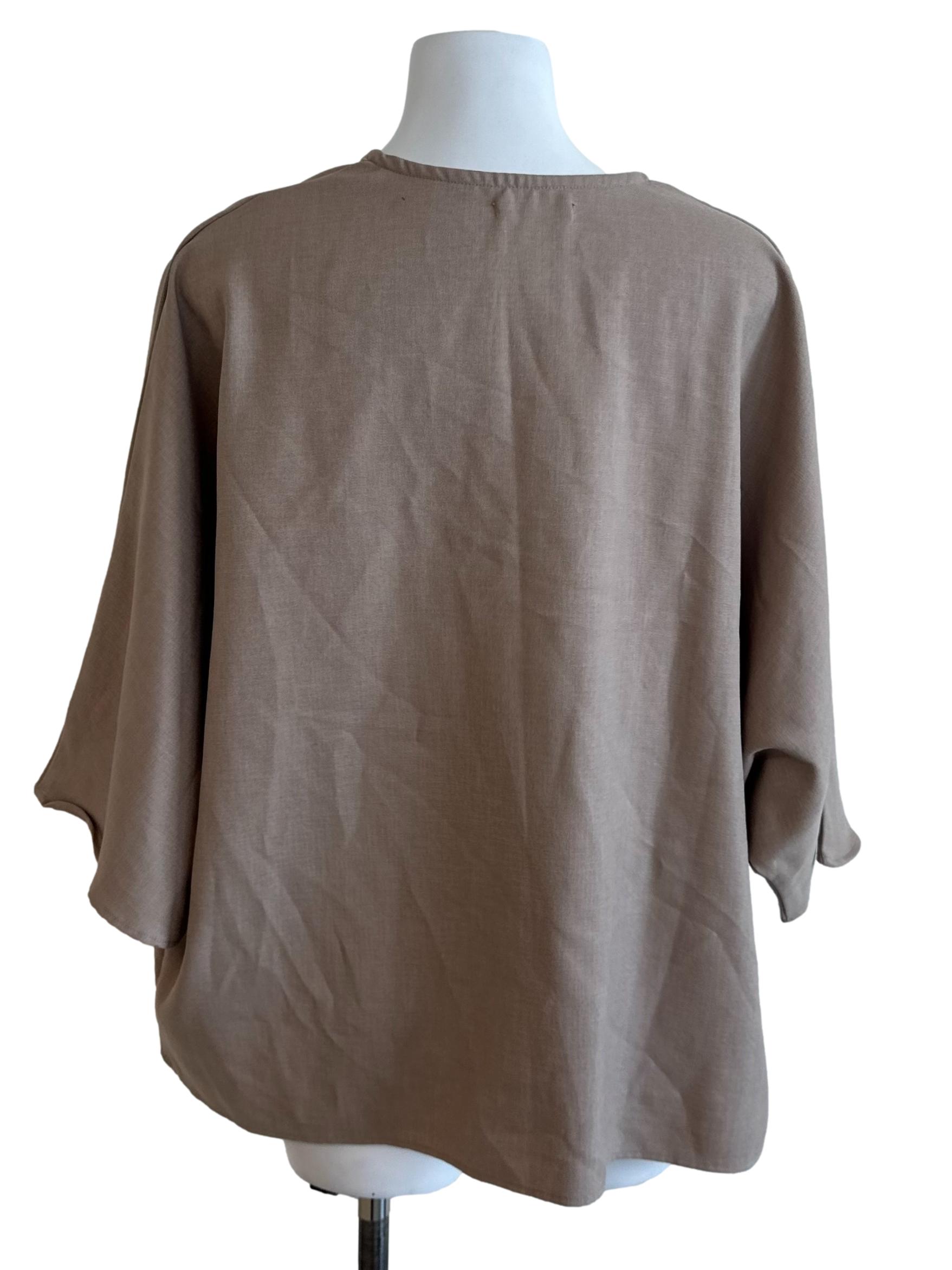 Coffee Brown Front Open Batwing Cardigan