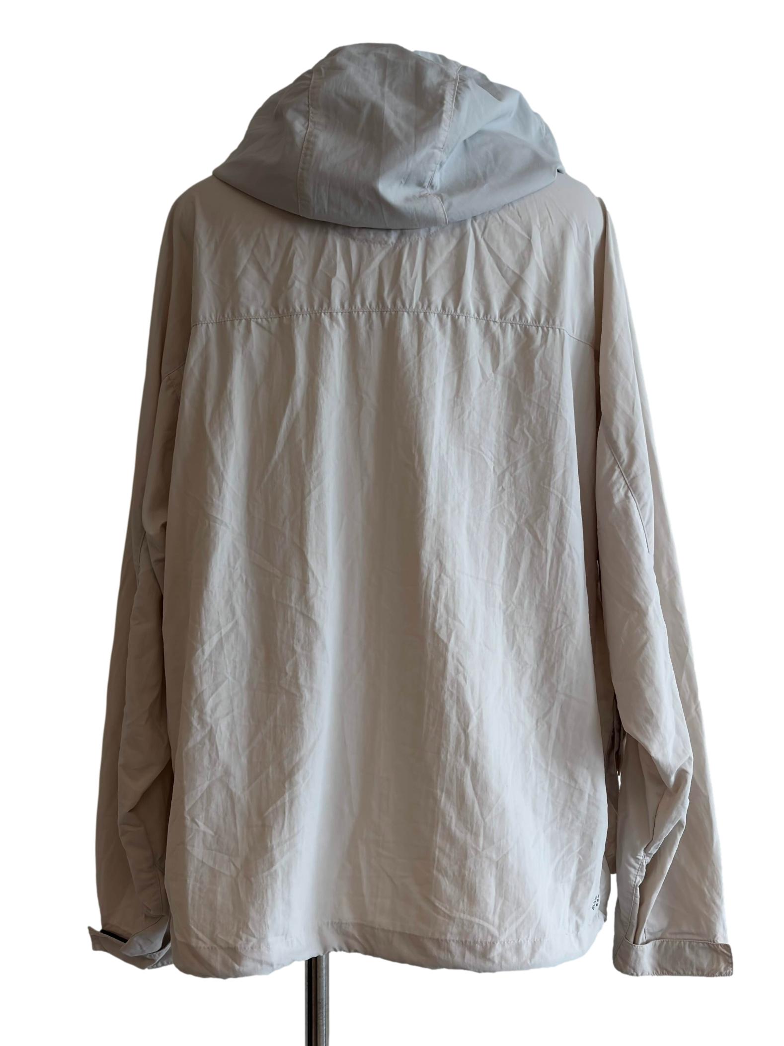 Light Beige Pocket Detail Parka Jacket