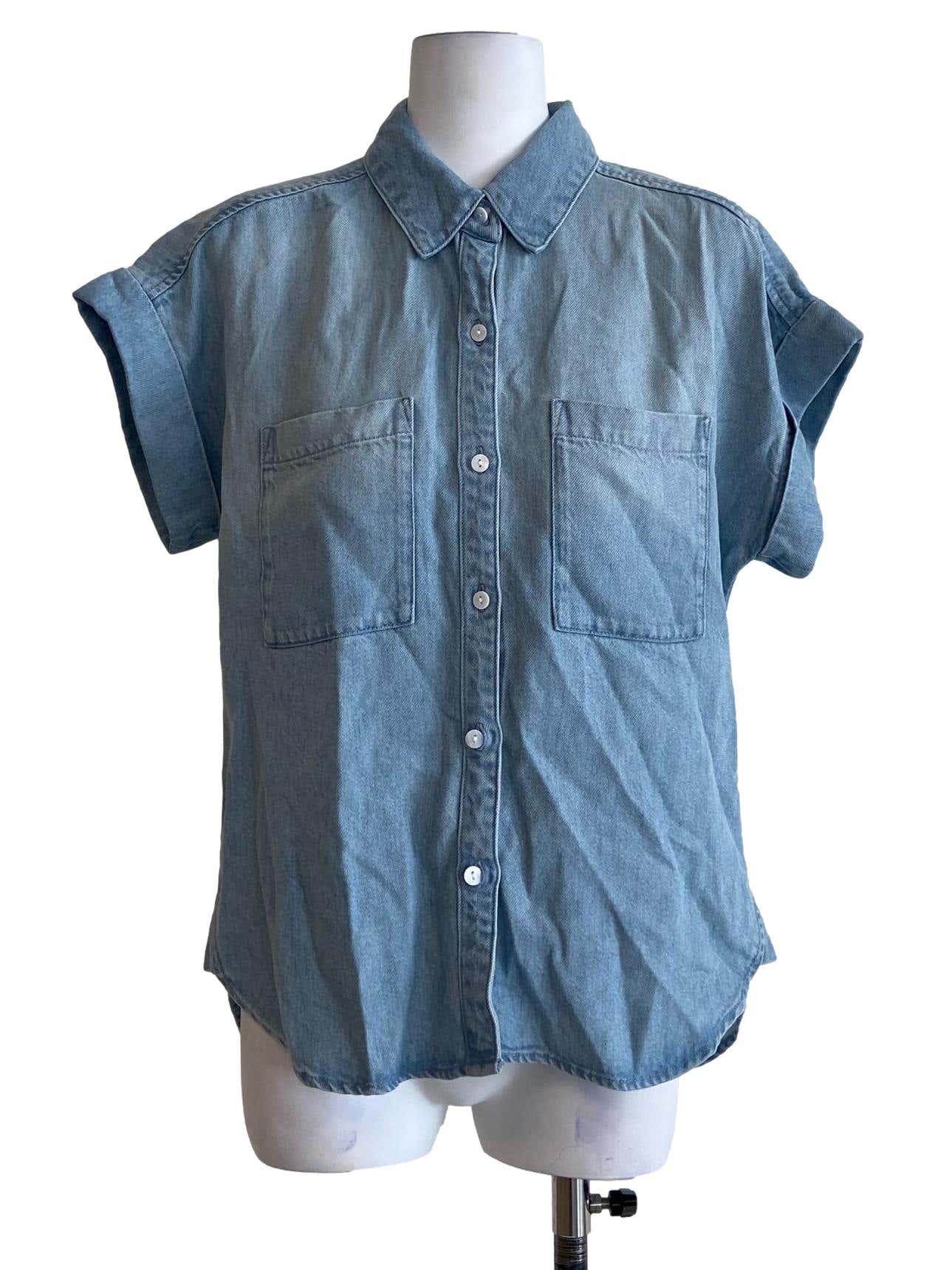 Light Blue Button Down Denim Shirt
