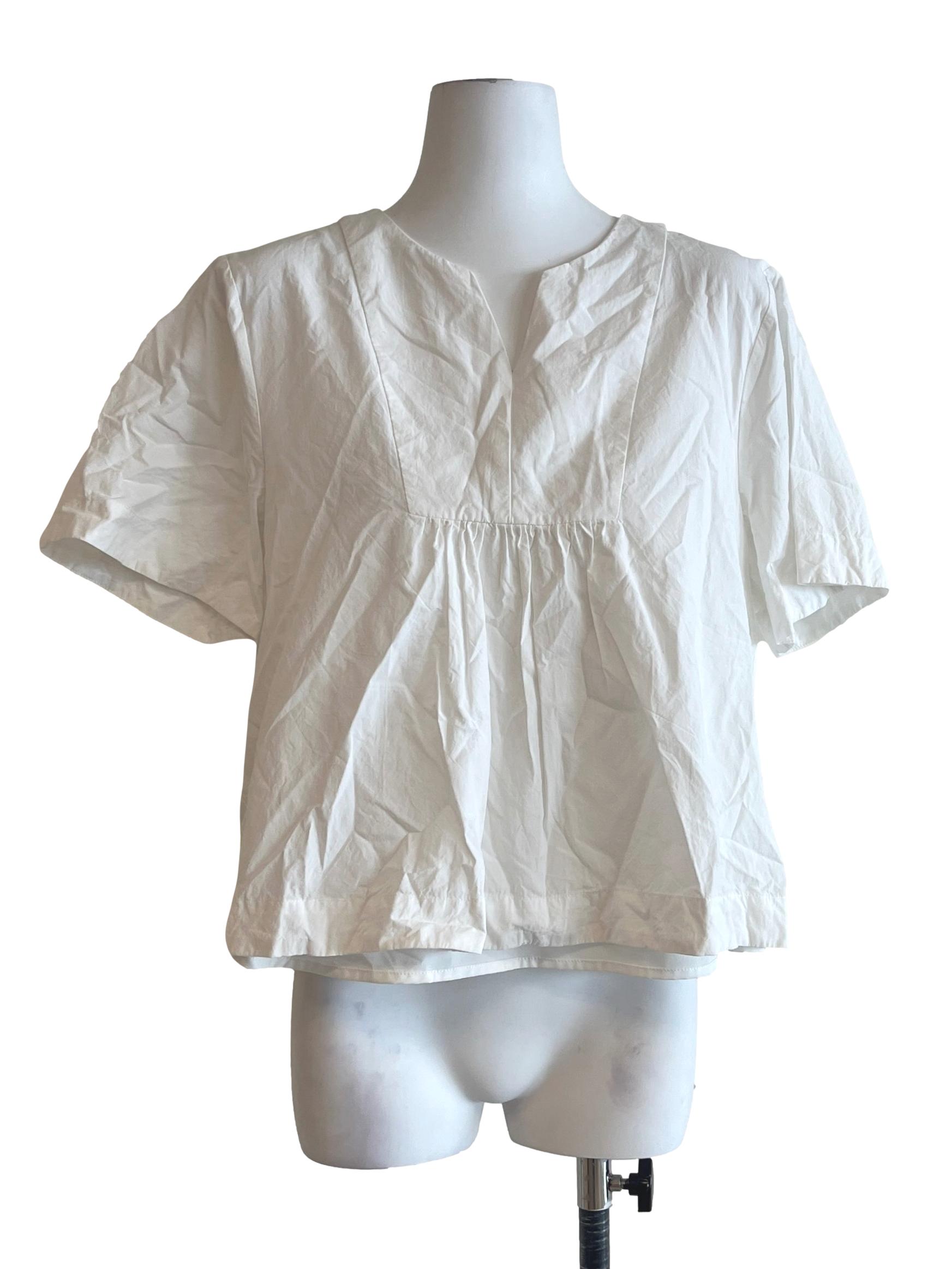 Pearl White Short Sleeve Blouse
